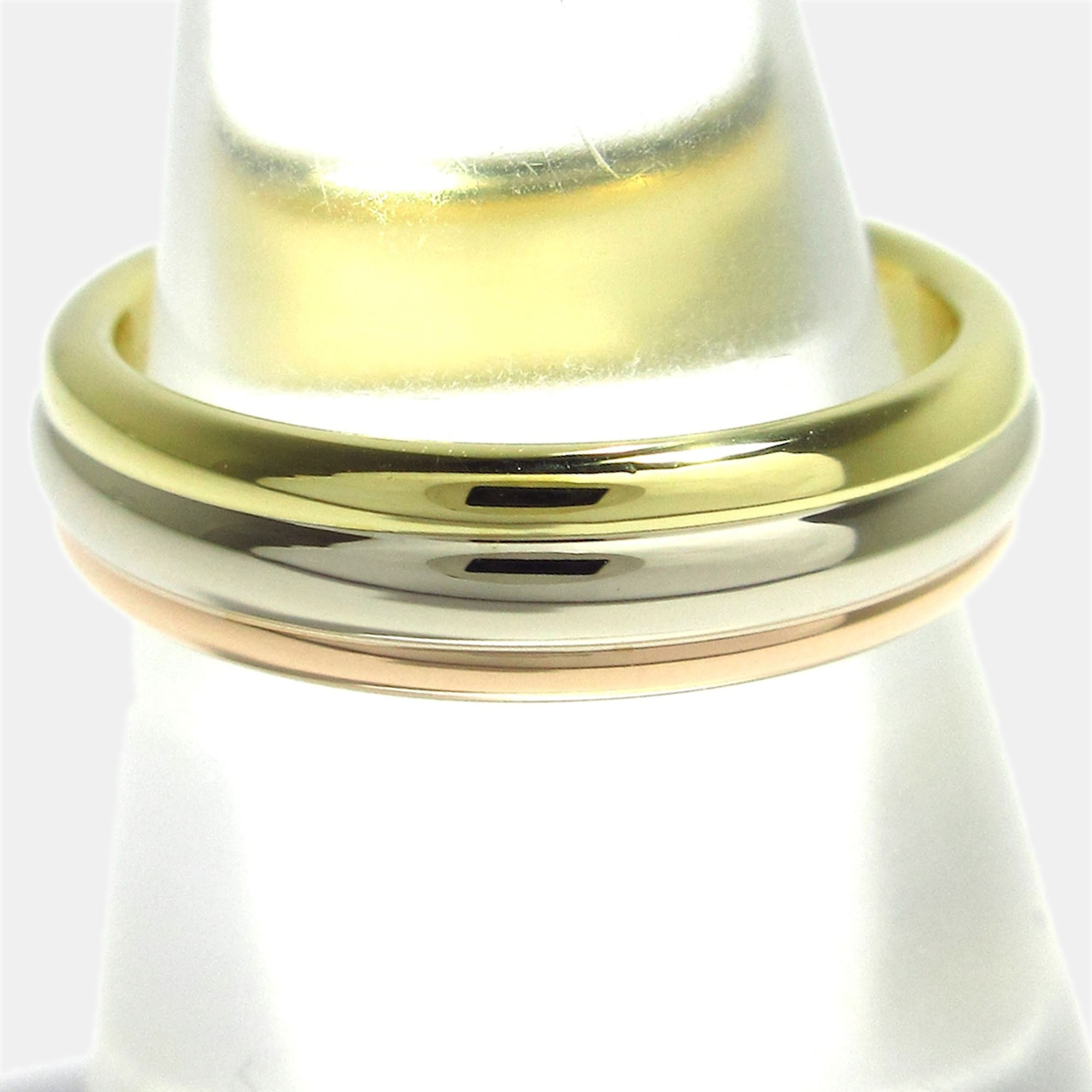 

Cartier Vintage Trinity 18K Yellow Rose and White Gold Ring EU 52
