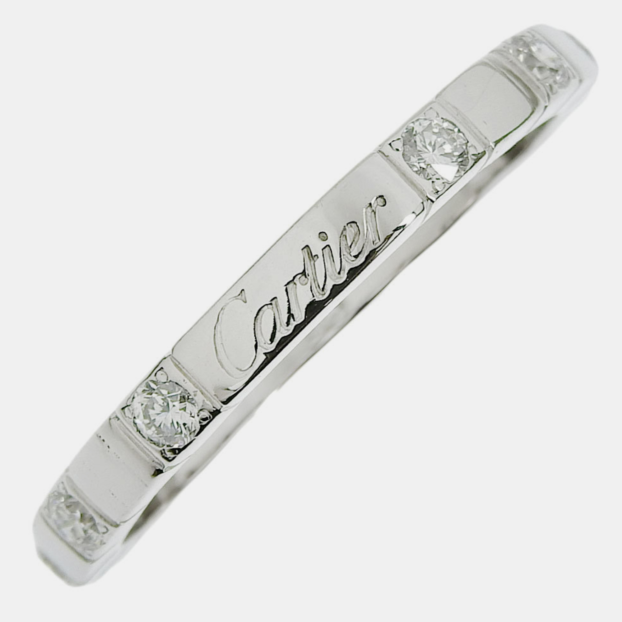 

Cartier Lanieres 18K White Gold Diamond Ring EU 50