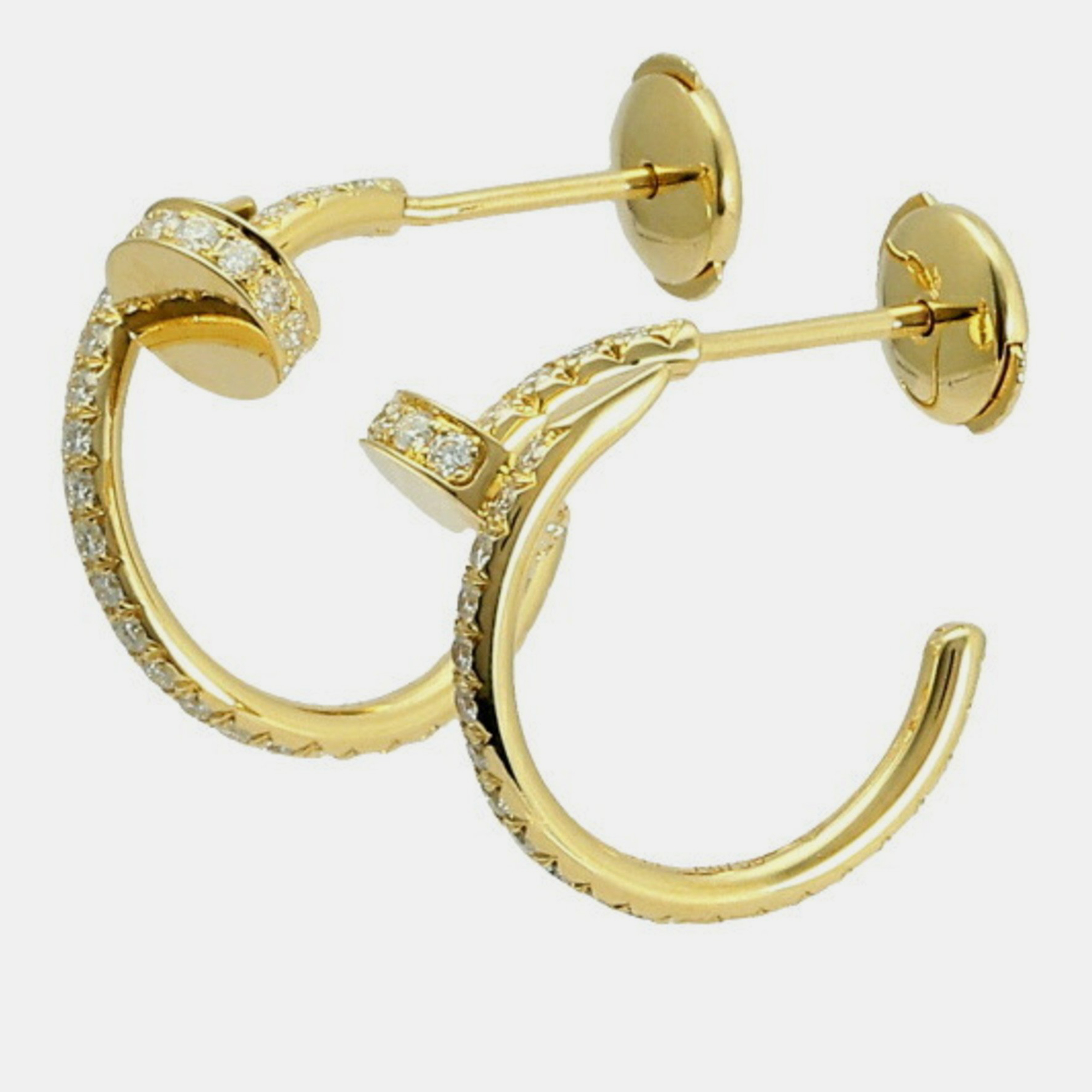 Cartier Juste Un Clou 18K Yellow Gold Diamond Earrings