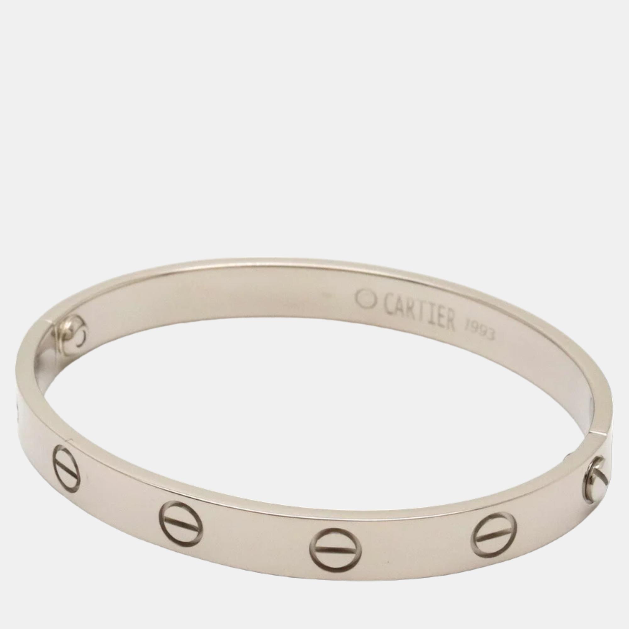 

Cartier Love 18K White Gold Bracelet 16