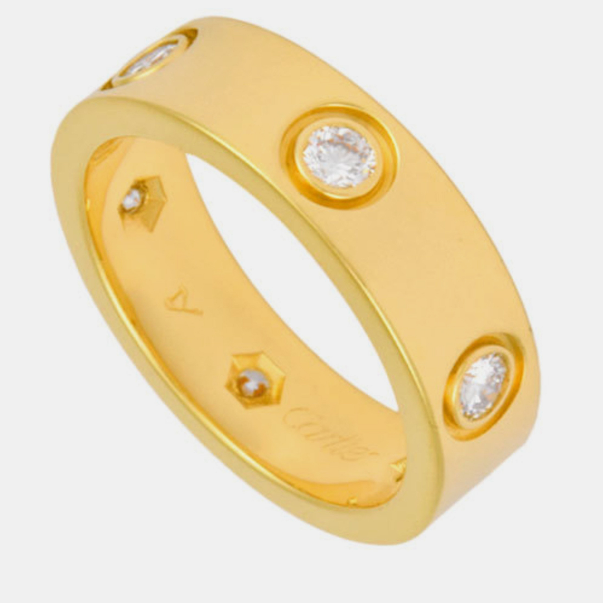 

Cartier Love 18K Yellow Gold Diamond Ring EU 51