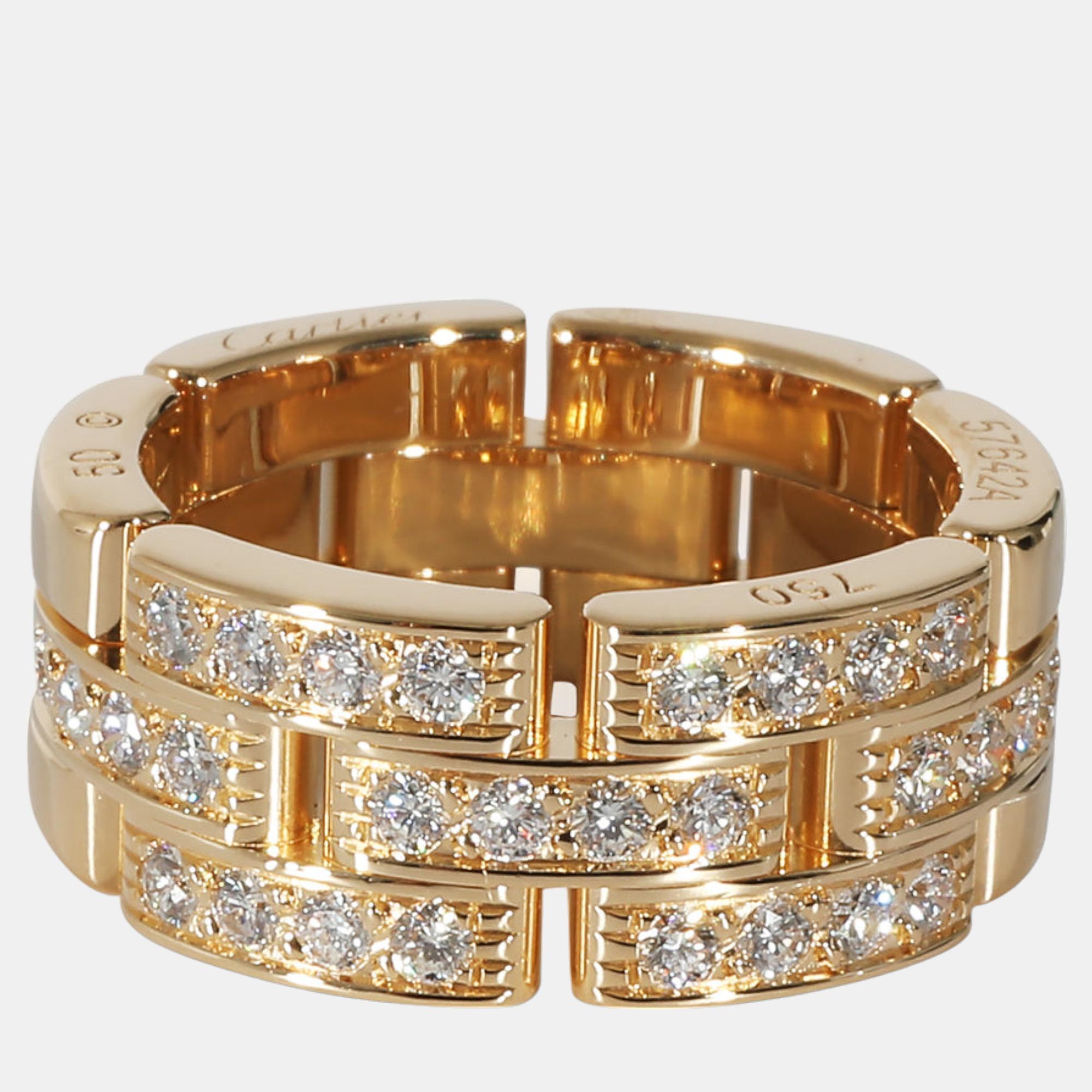 

Cartier Maillon Panthere Band in 18k Yellow Gold 0.53 CTW