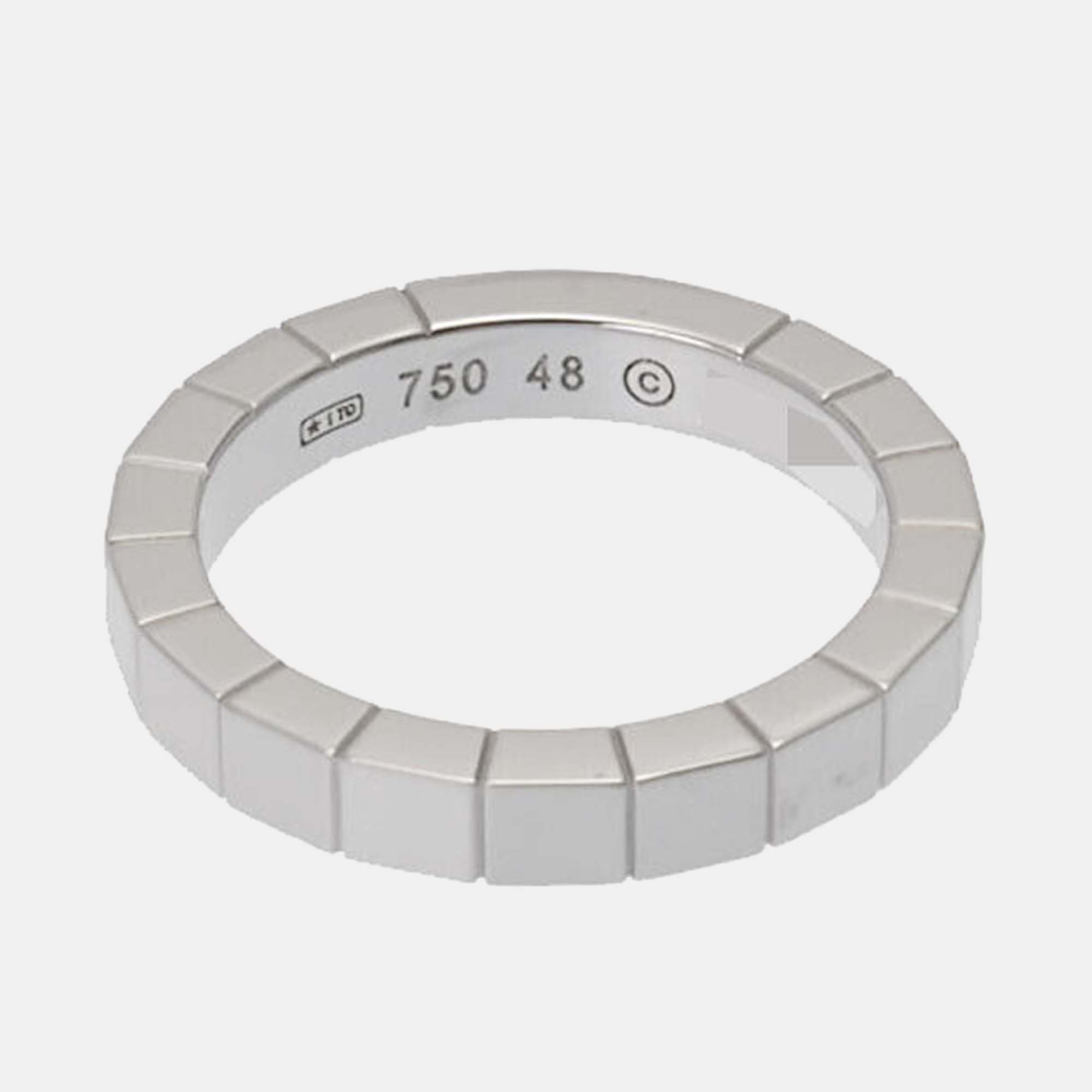 

Cartier Lanieres 18K White Gold Ring EU 48, Silver