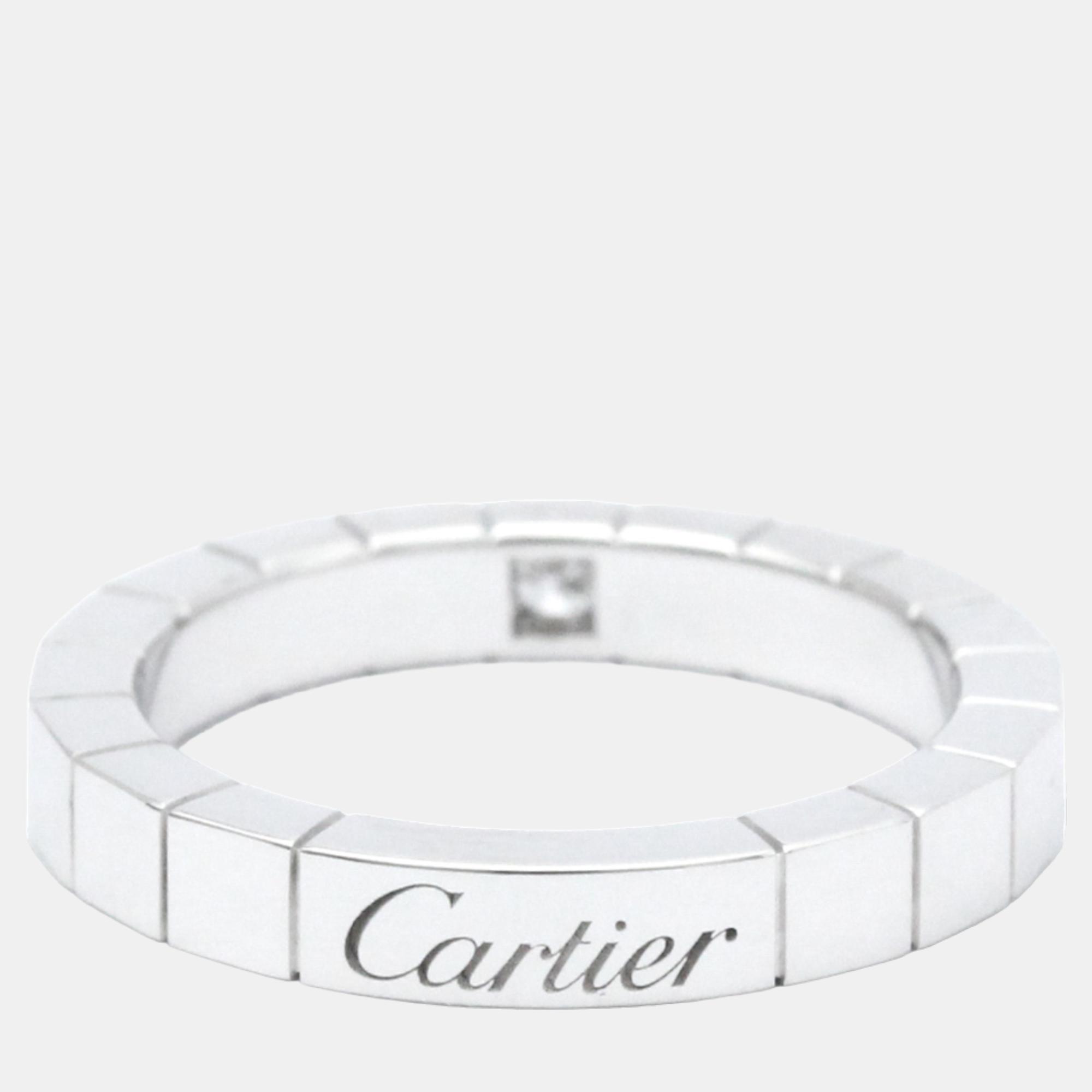 

Cartier Lanieres 18K White Gold Diamond Ring EU 51