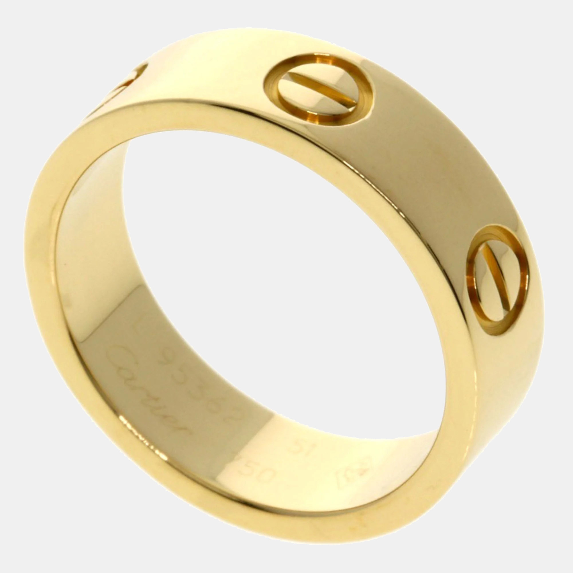 

Cartier Love 18K Yellow Gold Ring EU 51