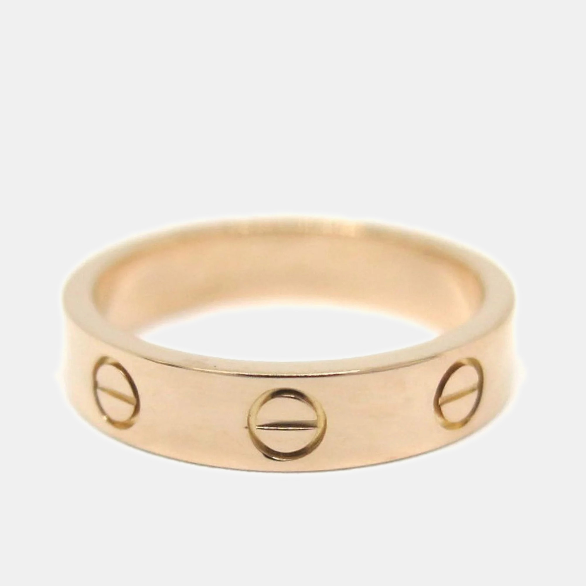 

Cartier Love 18K Rose Gold Diamond Ring EU 50
