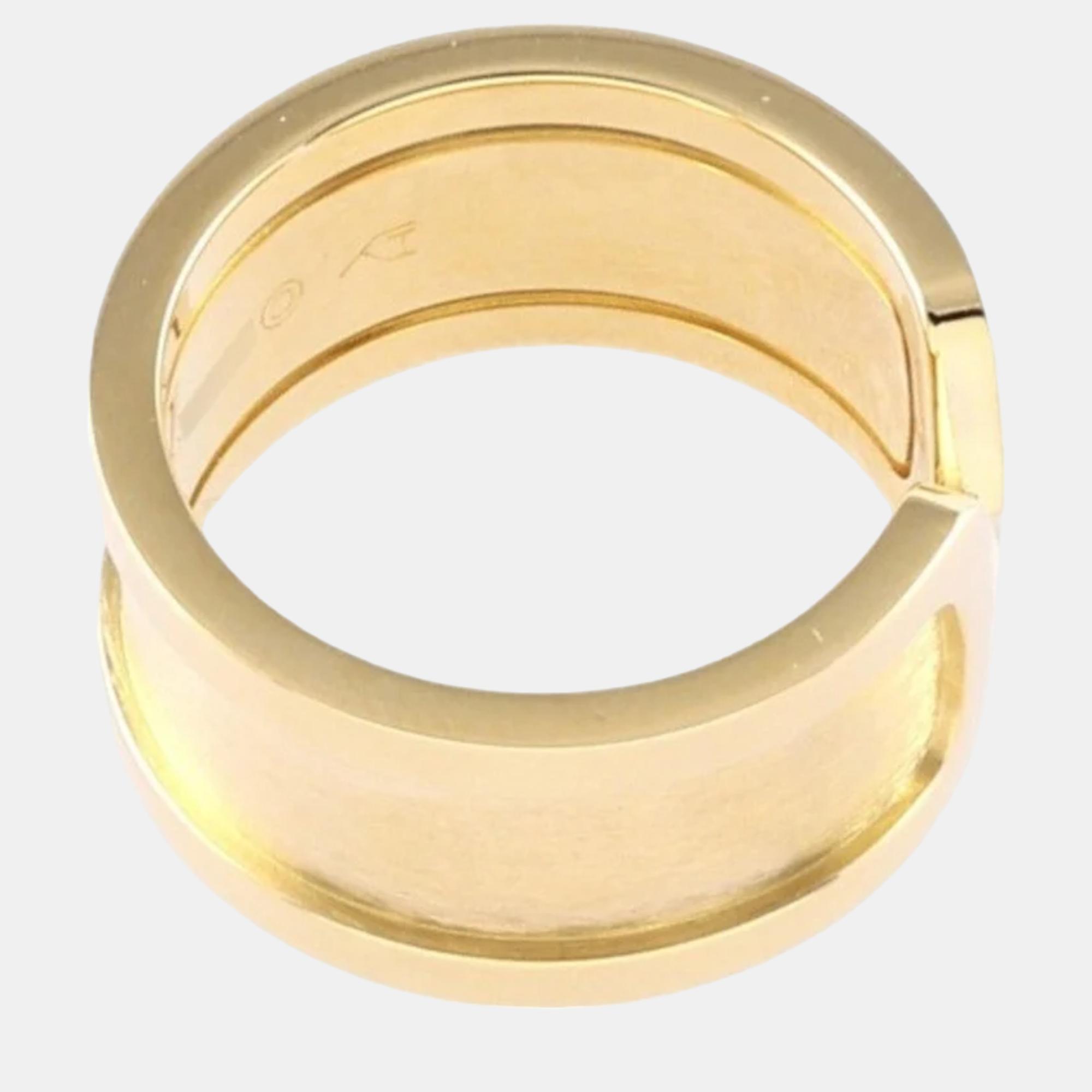 

Cartier Double C Yellow Gold 18K Rose Gold Ring EU 52