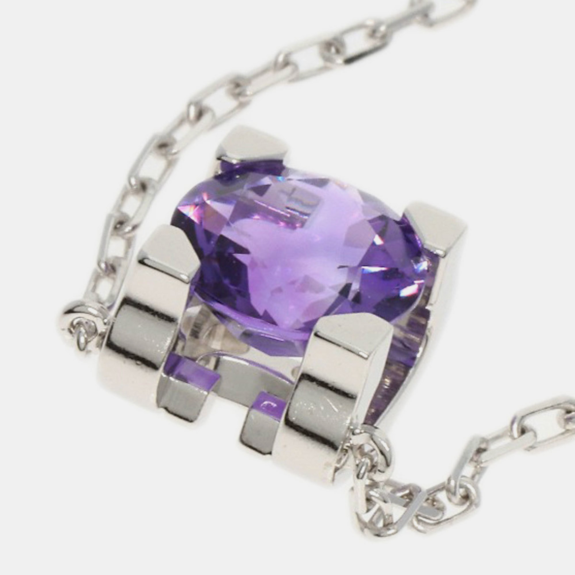 

Cartier C De Cartier 18K White Gold Amethyst Necklace