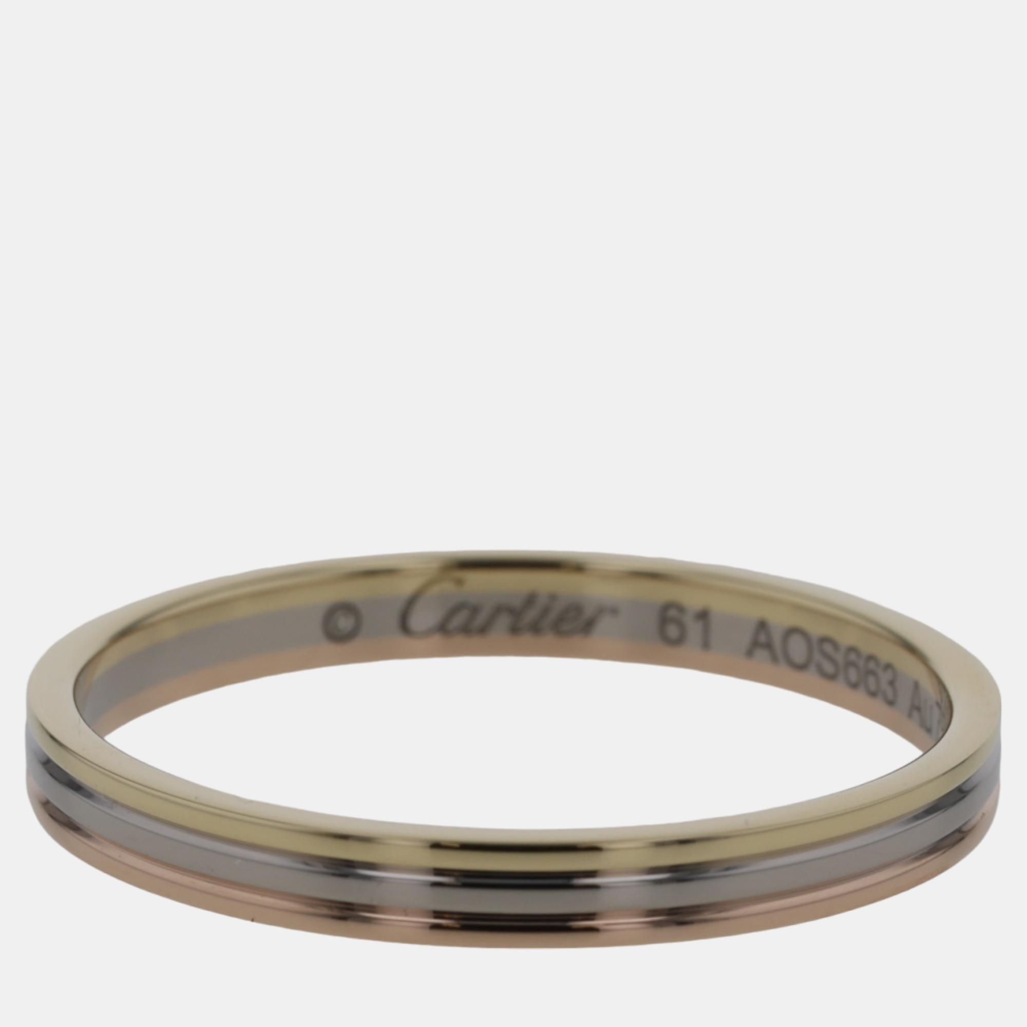 

Cartier Vendome 18K Yellow Rose and White Gold Diamond Ring EU 61