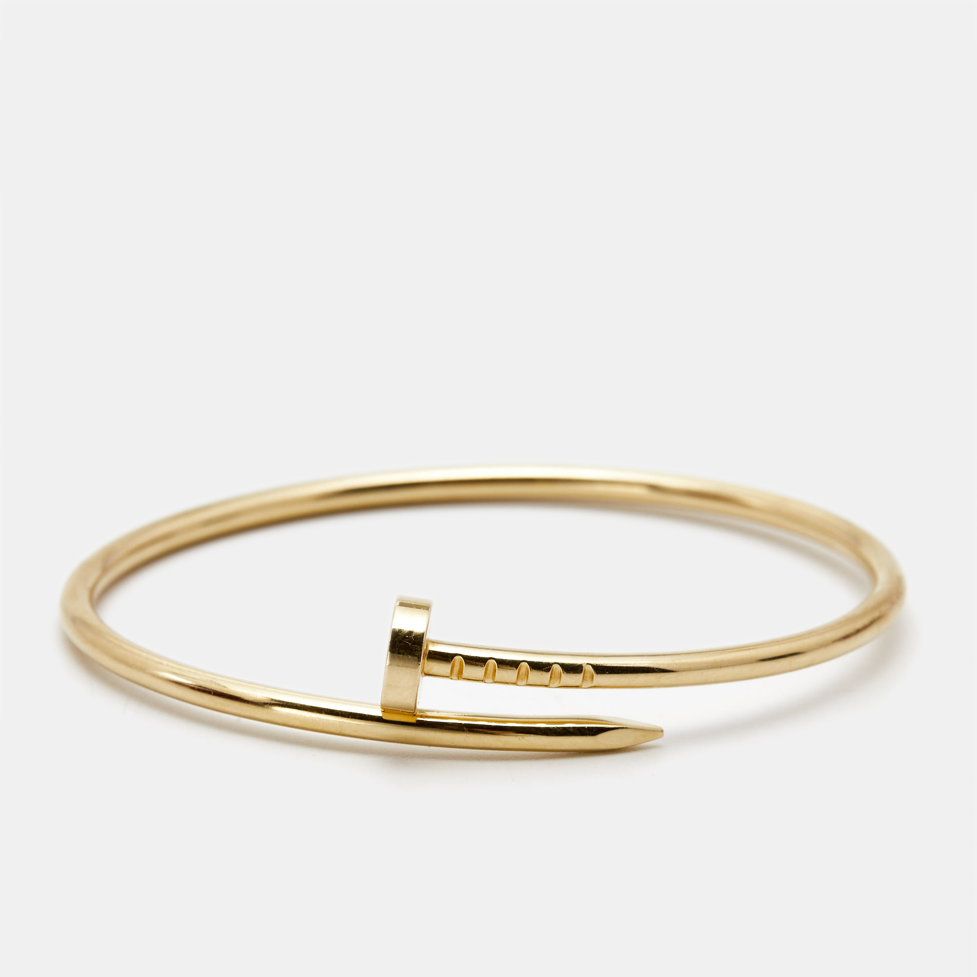 Pre Owned Cartier Juste Un Clou 18k Yellow Gold Small Model Bracelet 15