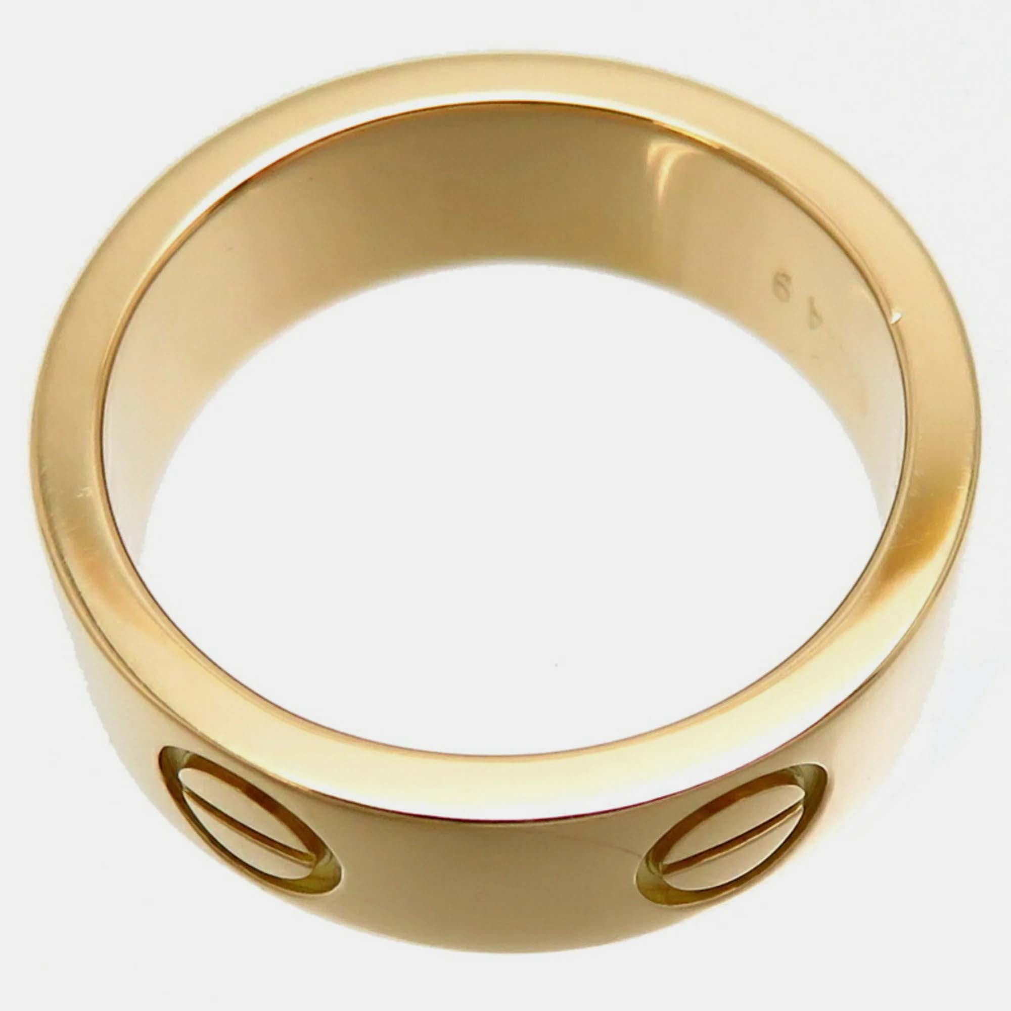 

Cartier Love 18K Yellow Gold Ring EU 49