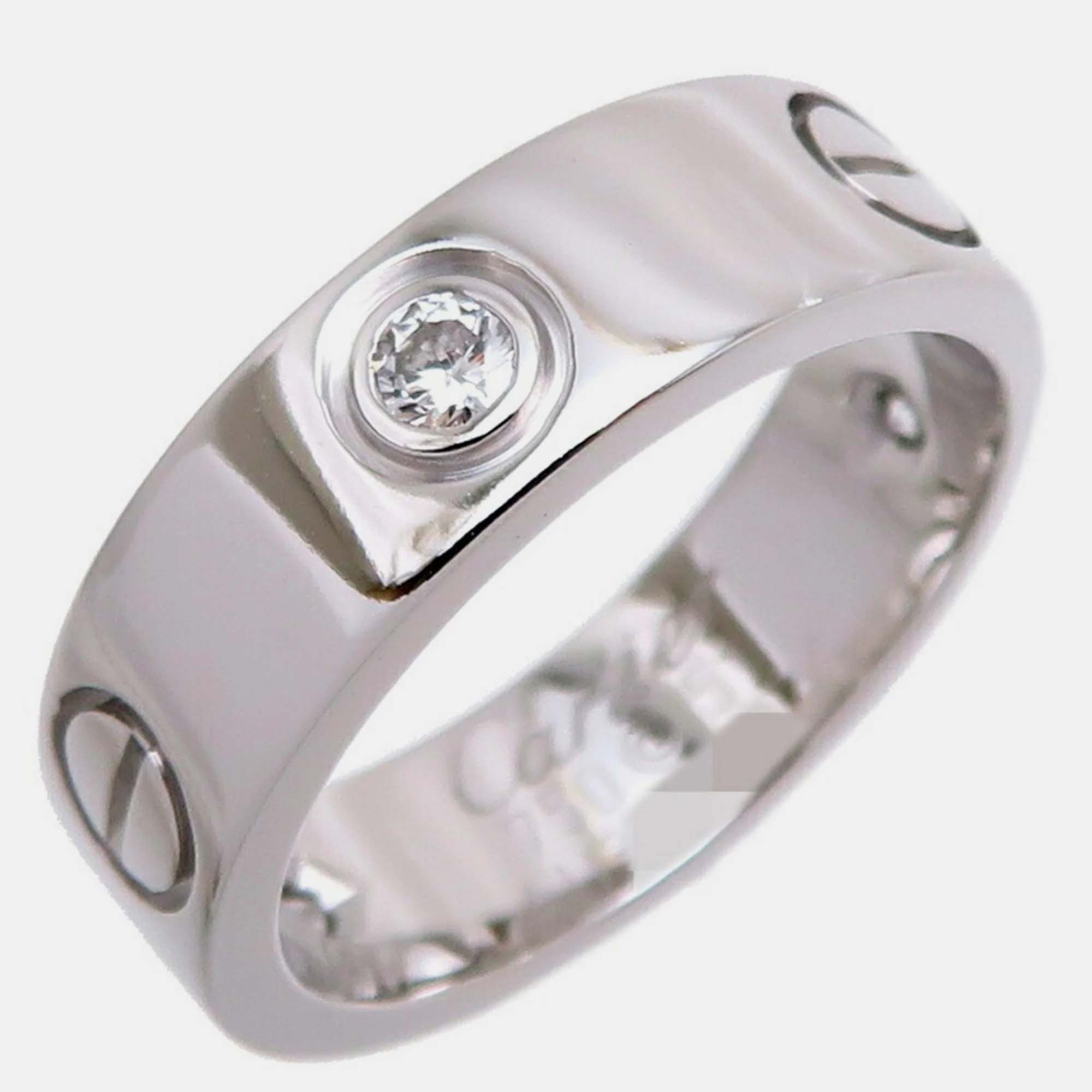 

Cartier Love 18K White Gold Diamond Ring EU 51