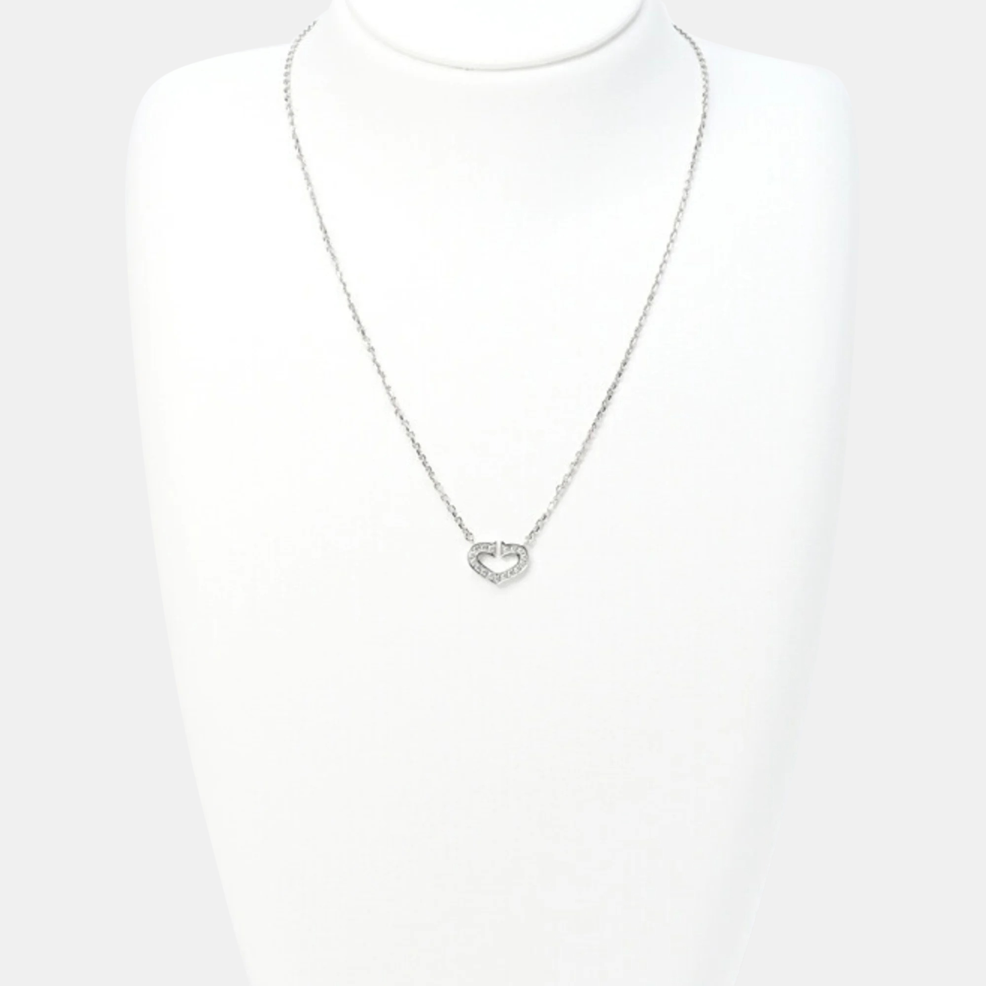 

Cartier Heart c 18K White Gold Diamond Necklace