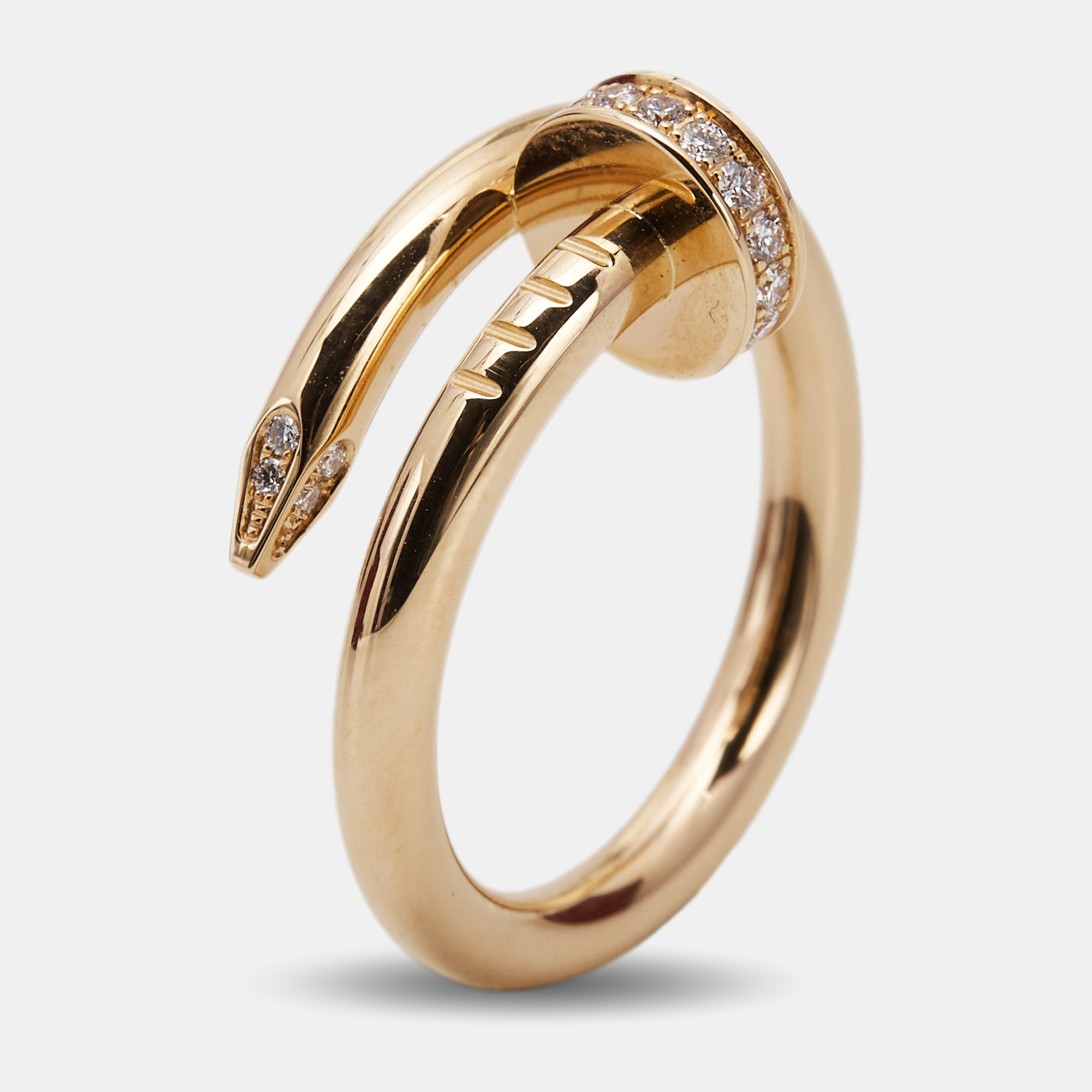 

Cartier Juste Un Clou Diamonds 18k Yellow Gold Ring Size