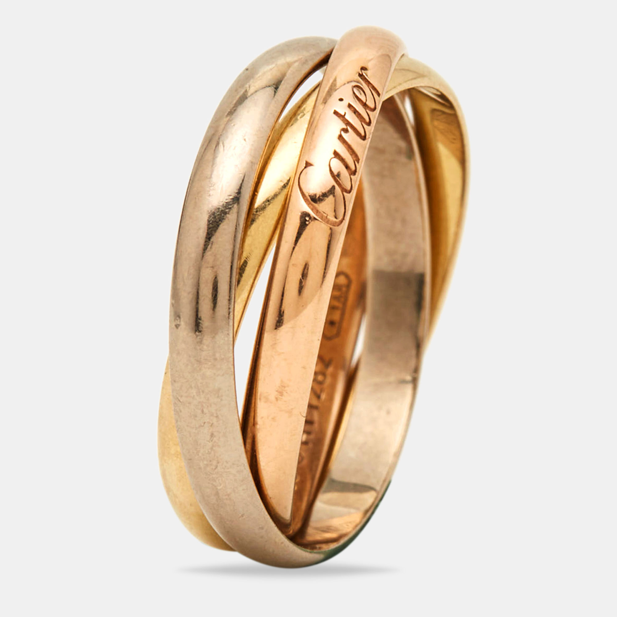 

Cartier Trinity 18k Three Tone Gold Ring Size