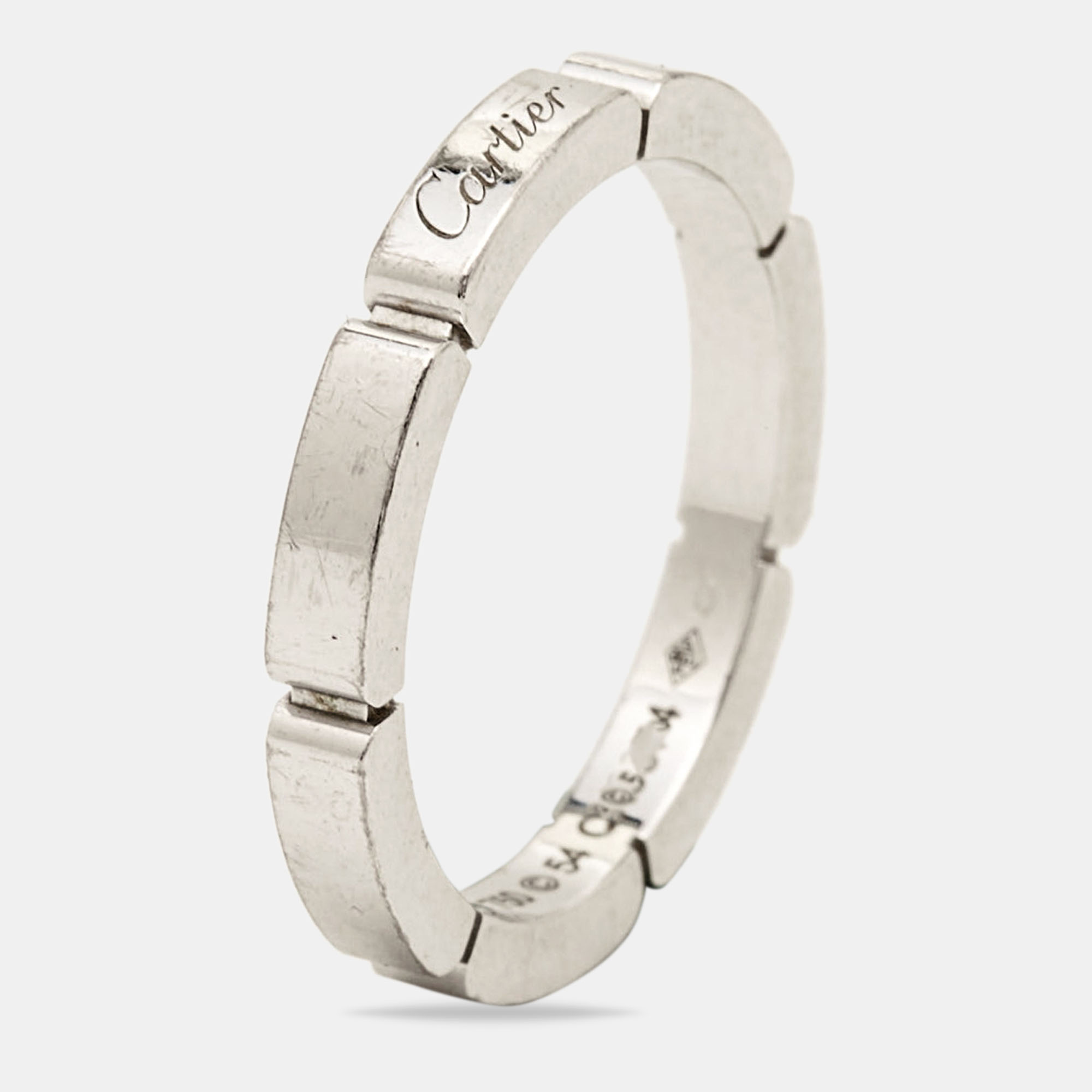 

Cartier Mallion Panthere 18k White Gold Band Ring Size