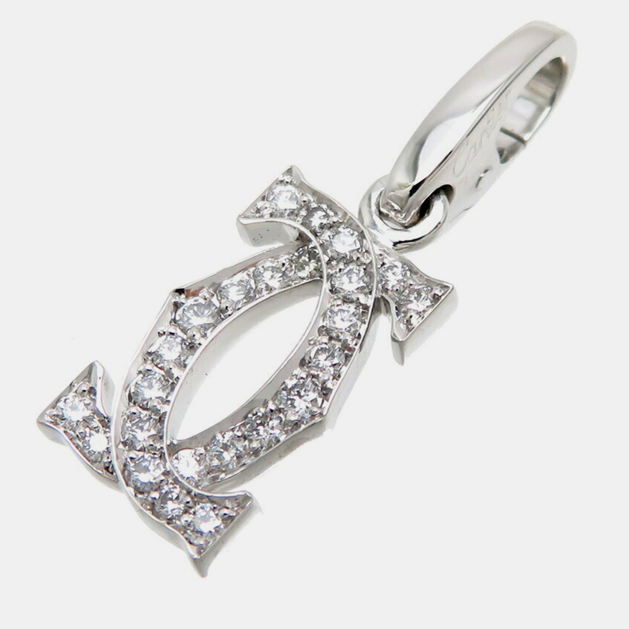 

Cartier Double C 18K White Gold Diamond Charms and Pendants