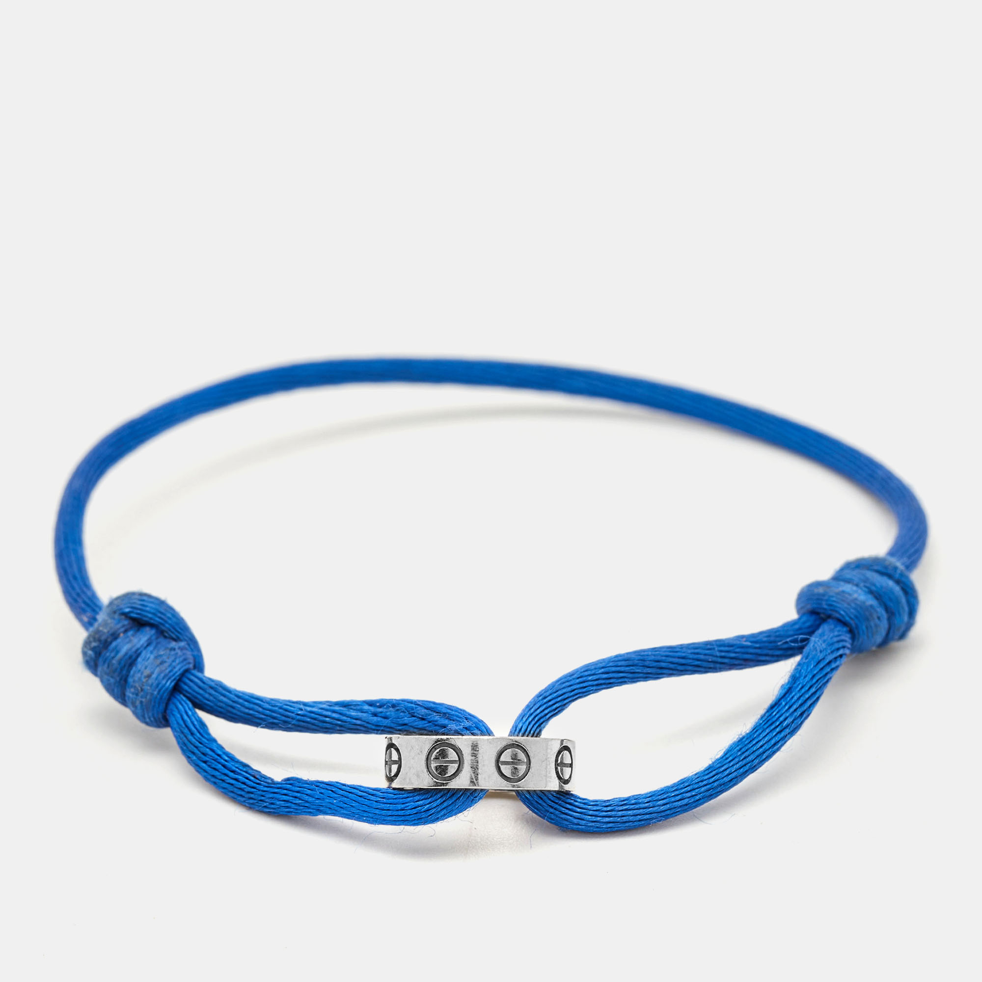 مملوكة مسبقًا سوار كارتييه لوف ذهب أبيض عيار 18 بحبل قابل للضبط