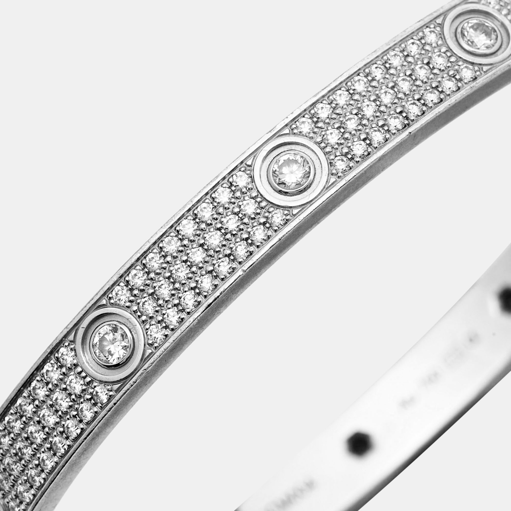 

Cartier Love Diamond Pavé 18k White Gold Bracelet 20