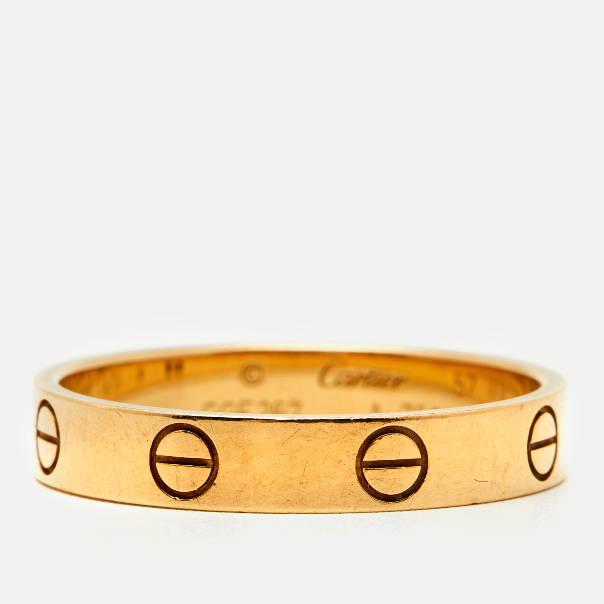 

Cartier Love 18K Yellow Gold Narrow Wedding Band Ring Size