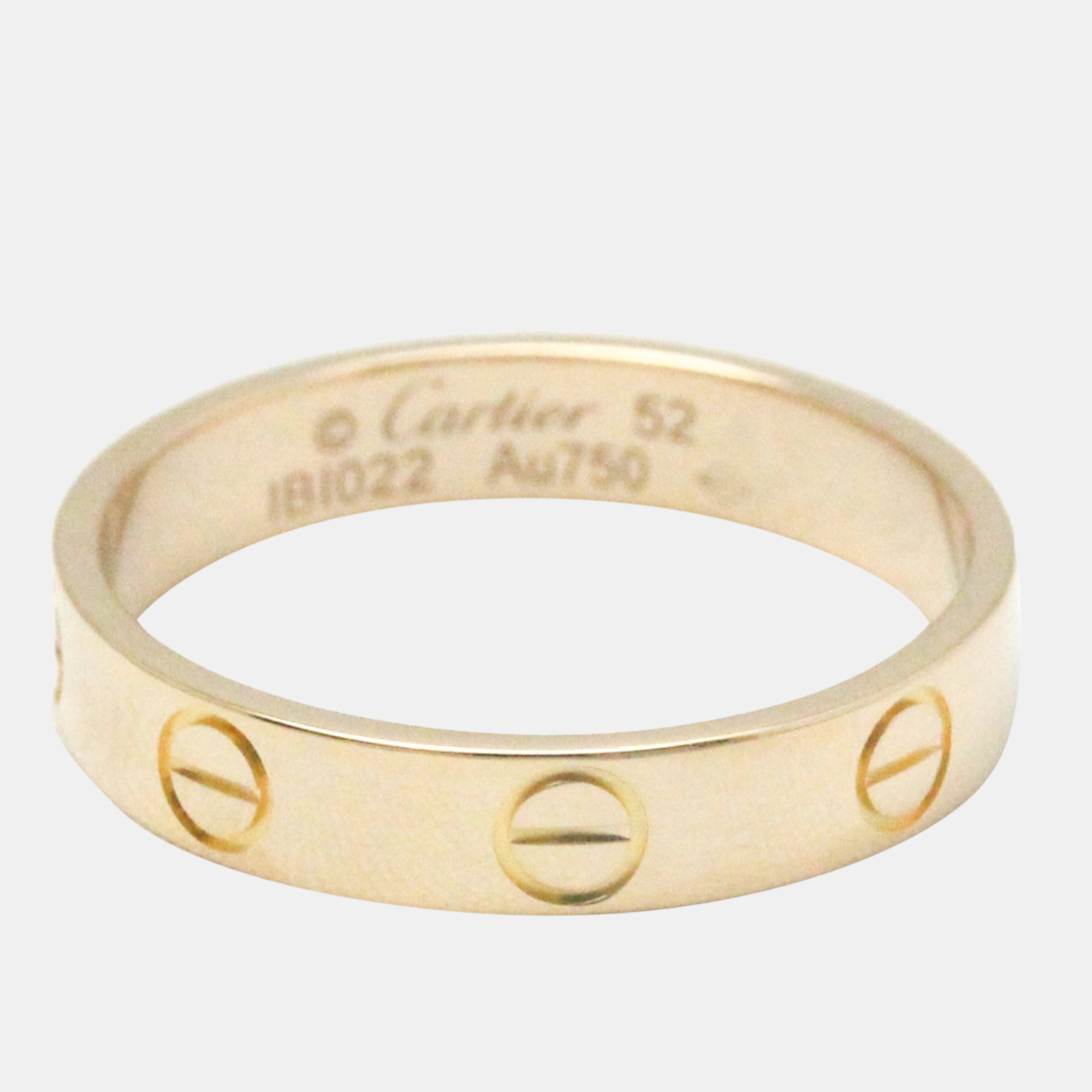 

Cartier 18K Rose Gold Love Band Ring EU 52