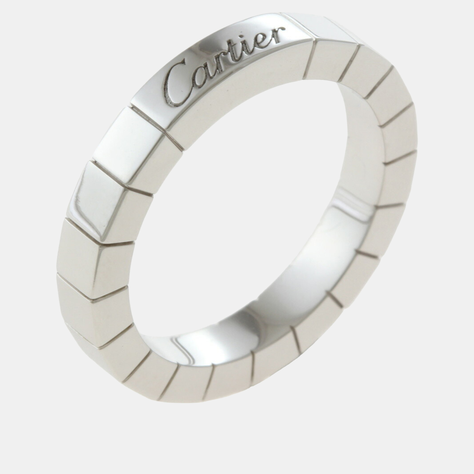 

Cartier 18K White Gold Lanieres Wedding Band Ring EU 49