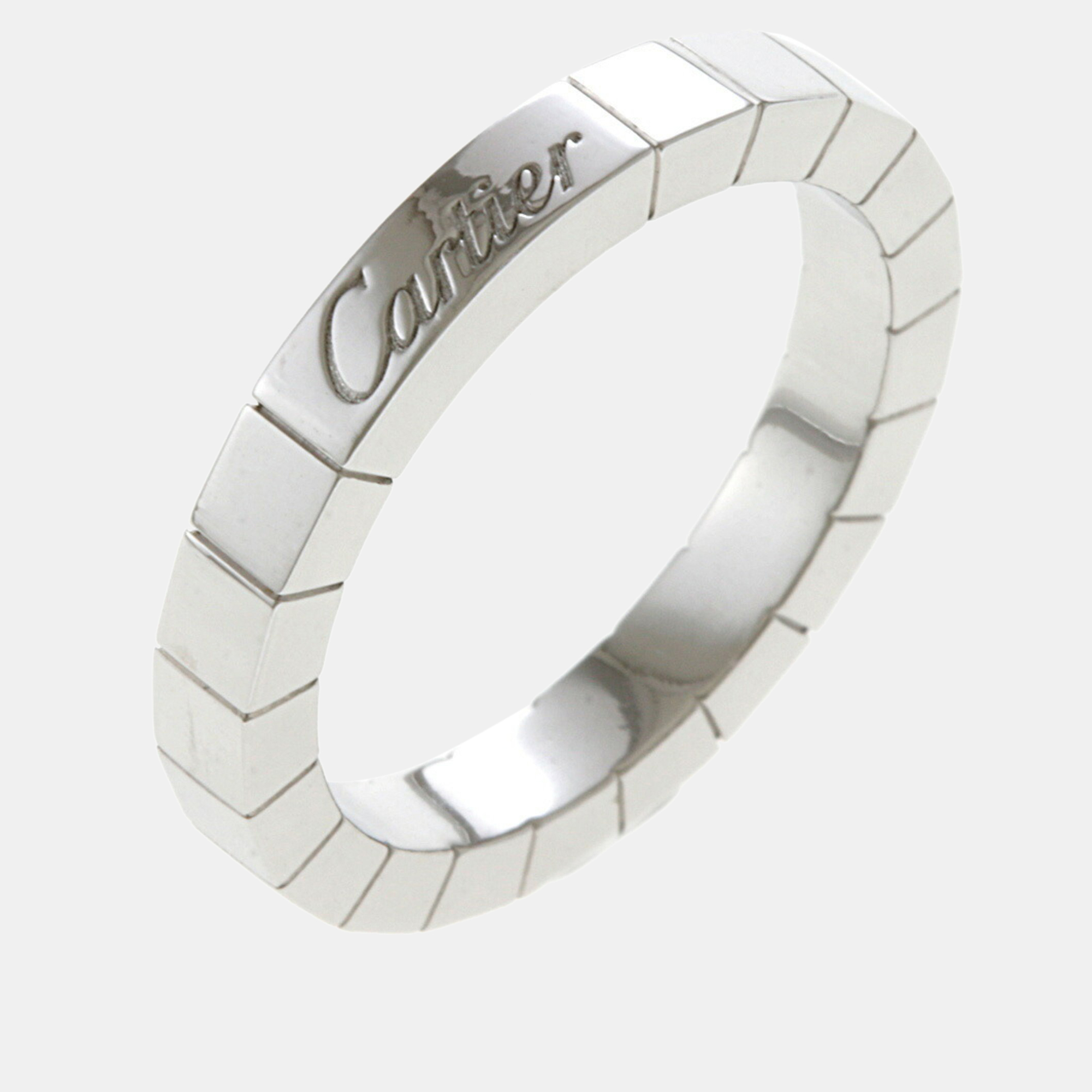 

Cartier 18K White Gold Lanieres Wedding Band Ring EU 53