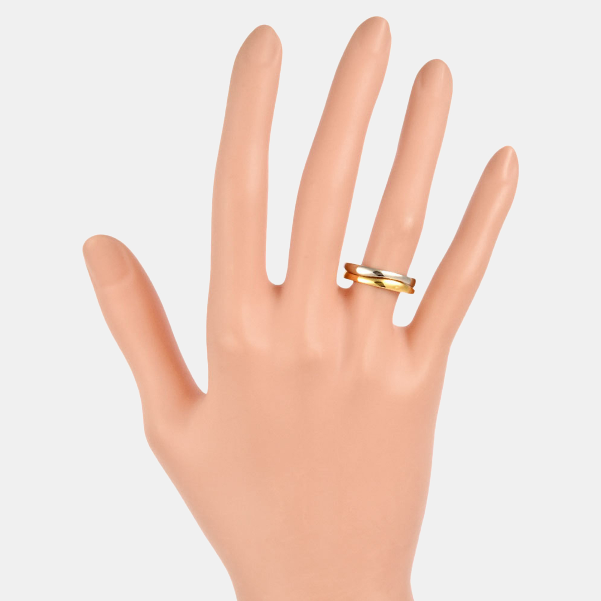 

Cartier 18K Yellow Gold and 18K White Gold Love Me Stacking Band Rings EU 56