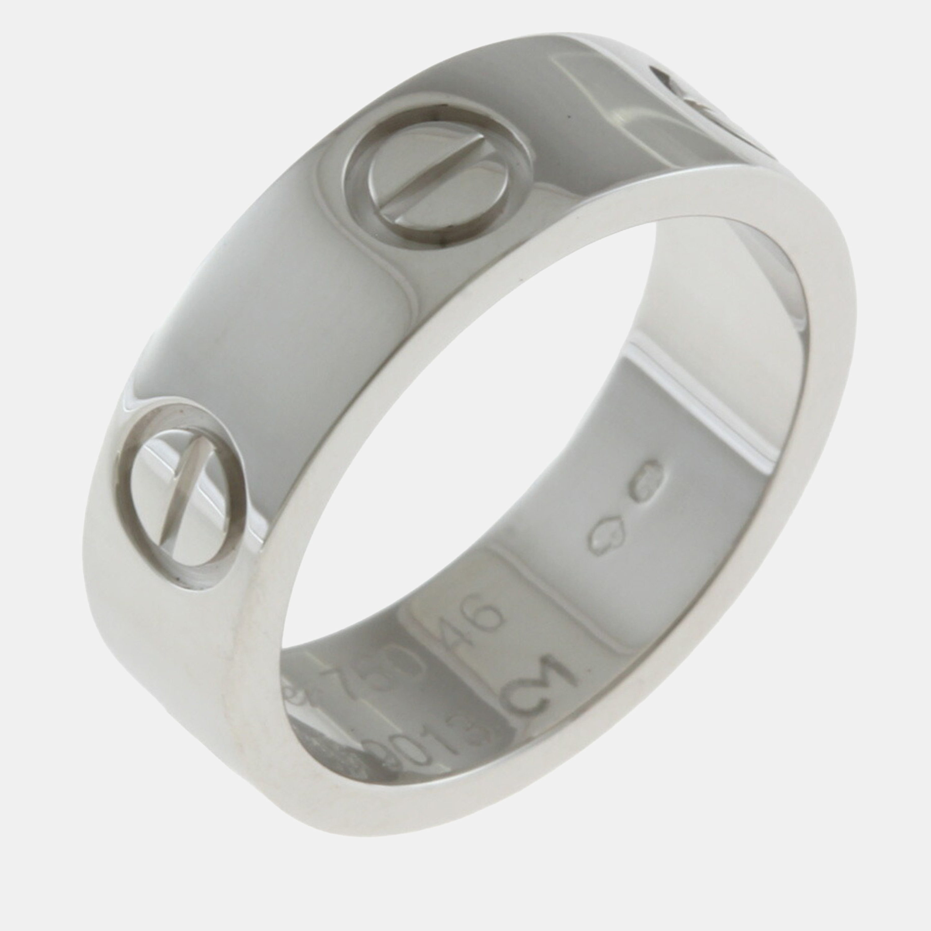 

Cartier 18K White Gold Love Band Ring EU 46