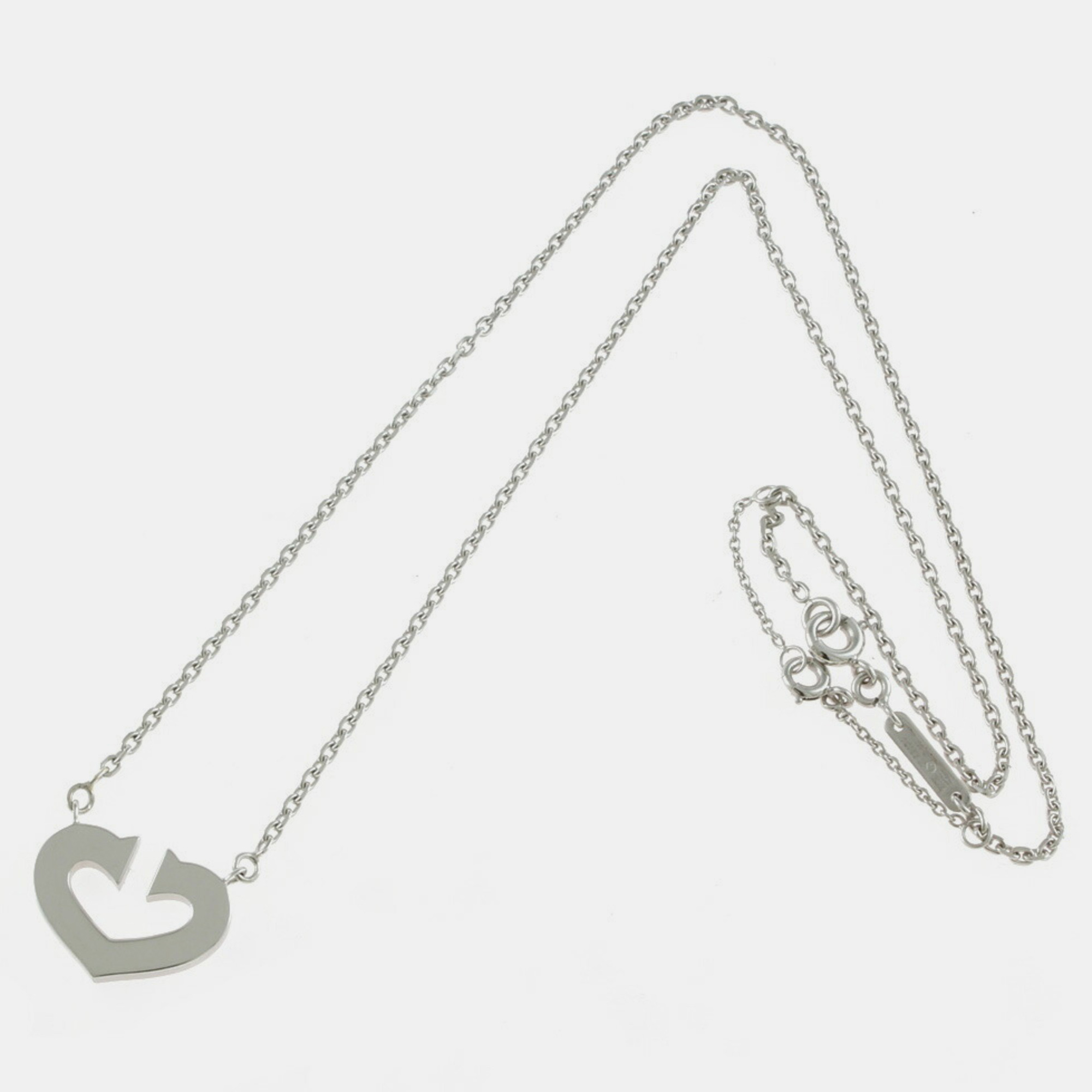 

Cartier 18K White Gold C de Cartier Heart Necklace