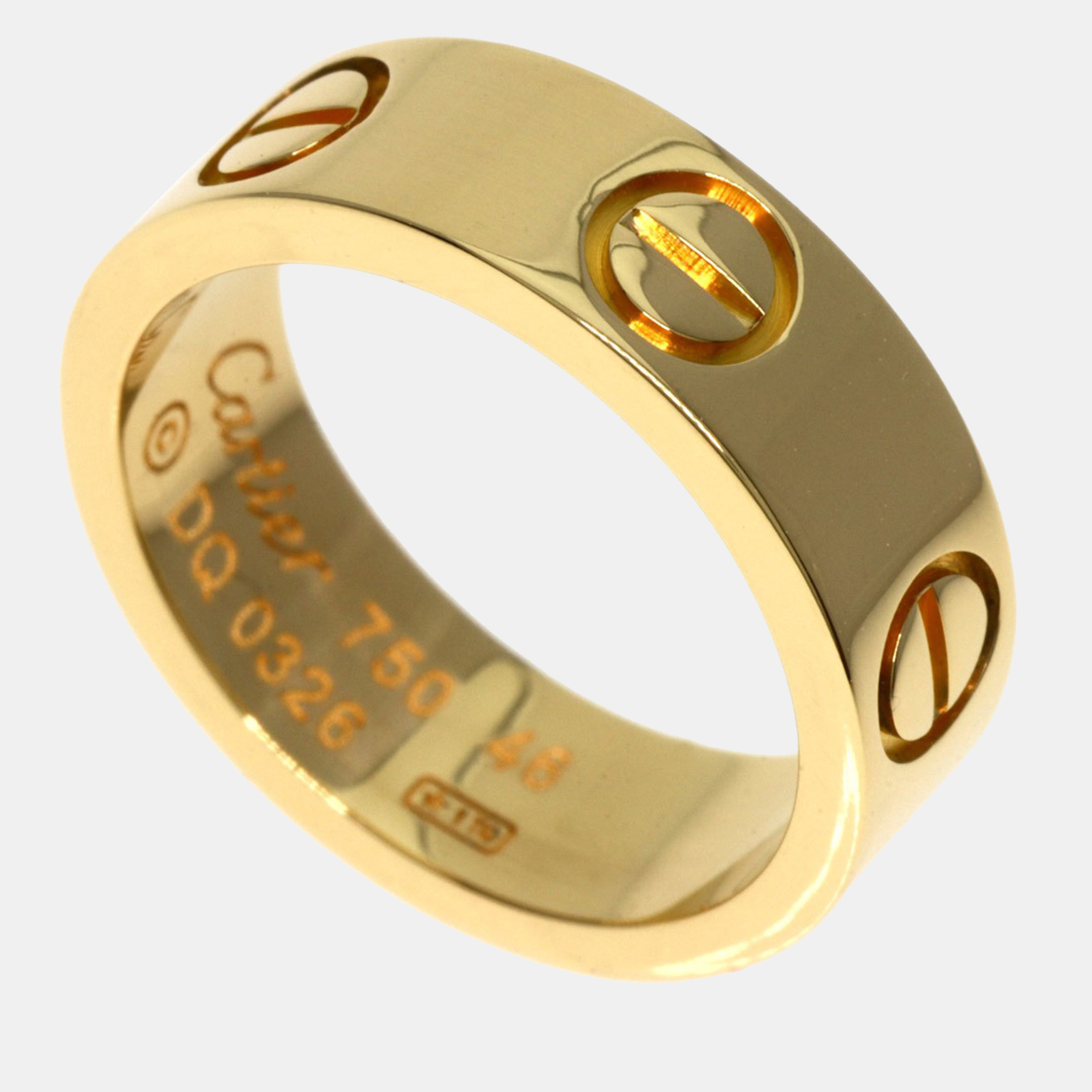 

Cartier 18K Yellow Gold Love Band Ring EU 46