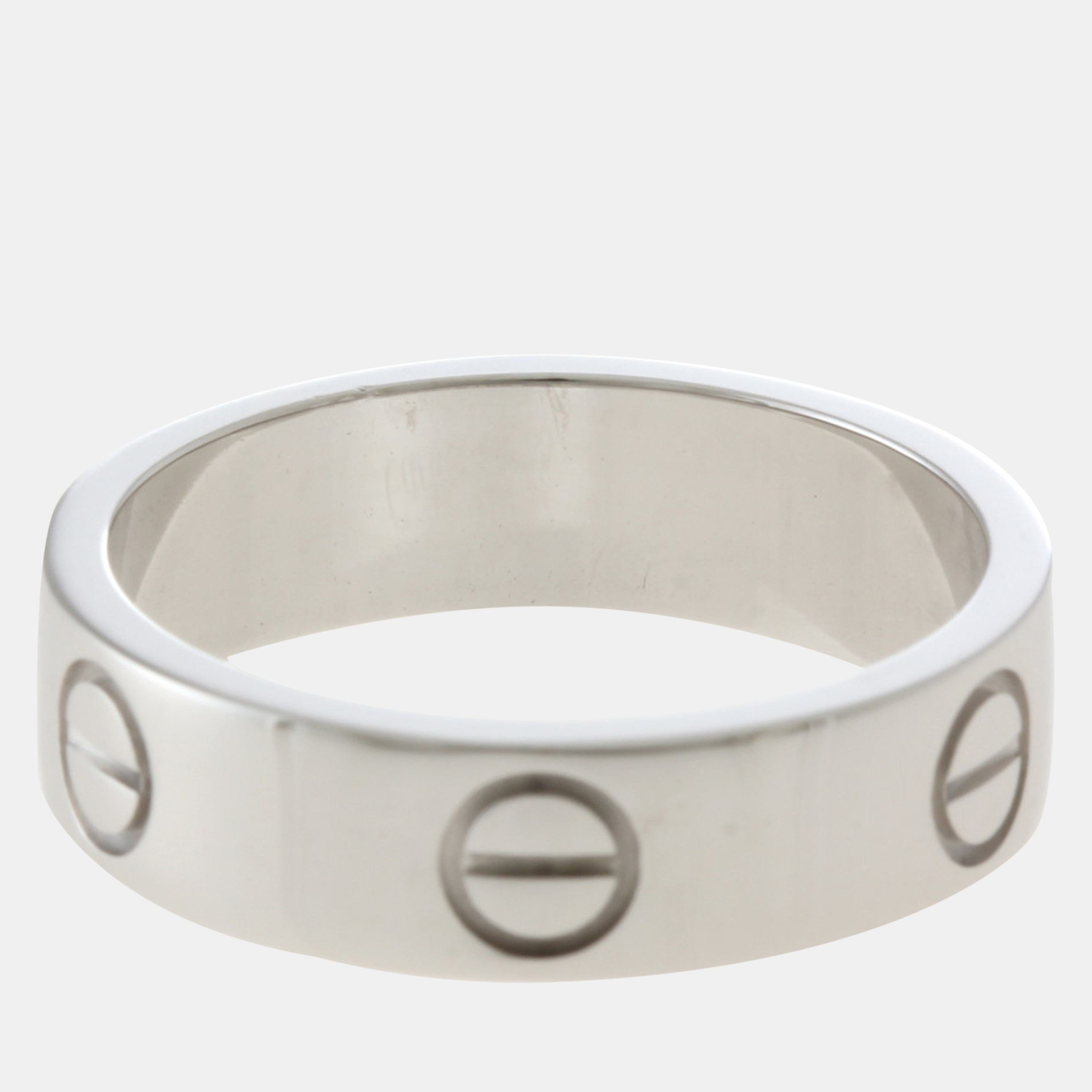 

Cartier 18K White Gold Love Band Ring EU 55