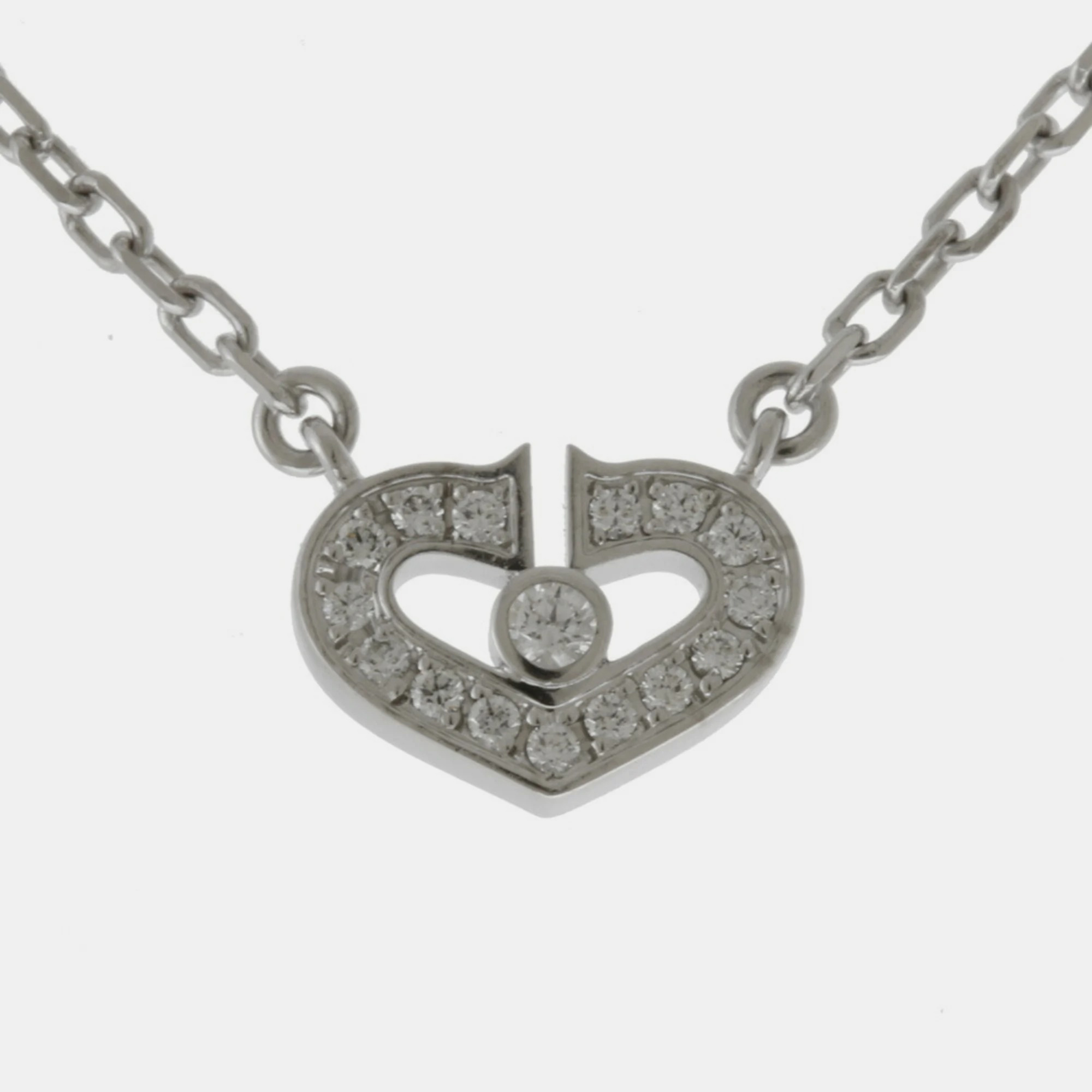 Pre-owned Cartier Heart Necklace In White
