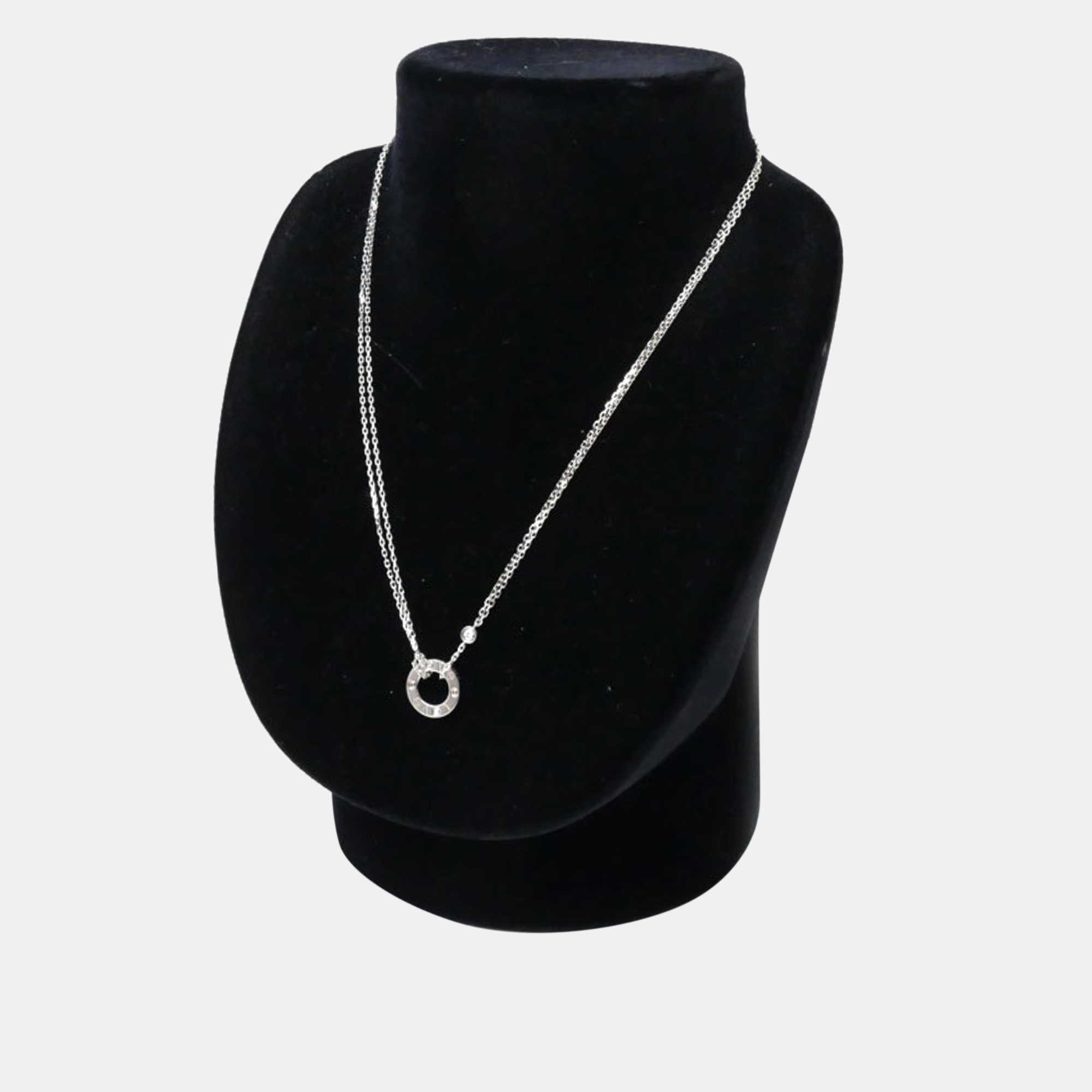 

Cartier 18K White Gold and 2 Diamond Love Necklace