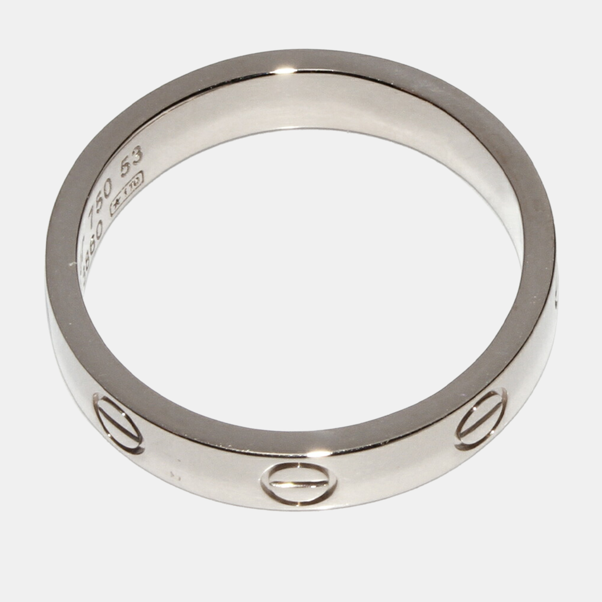 

Cartier Silver Love Wedding Band Ring EU 53