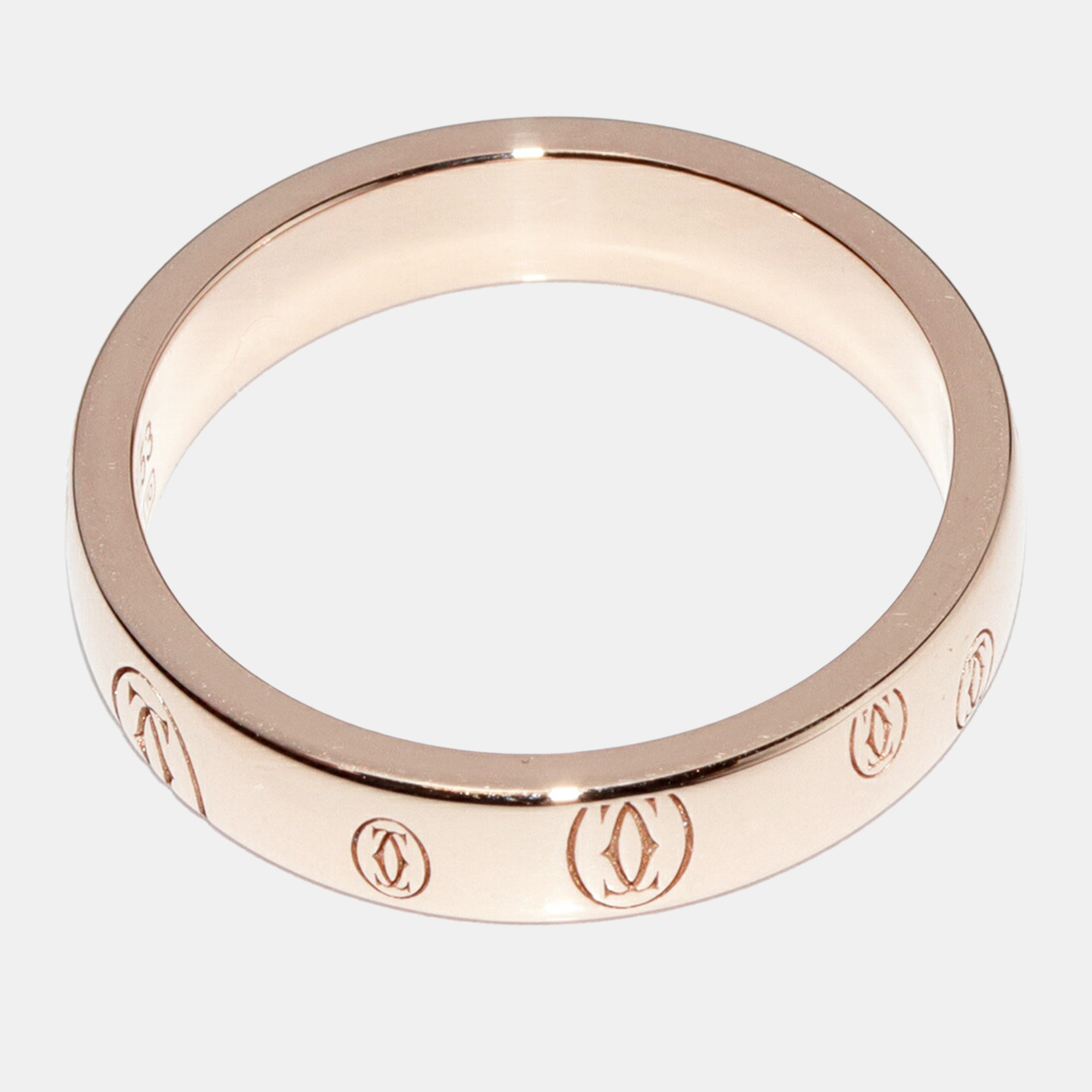 

Cartier 18K Rose Gold C De Cartier Band Ring EU 53
