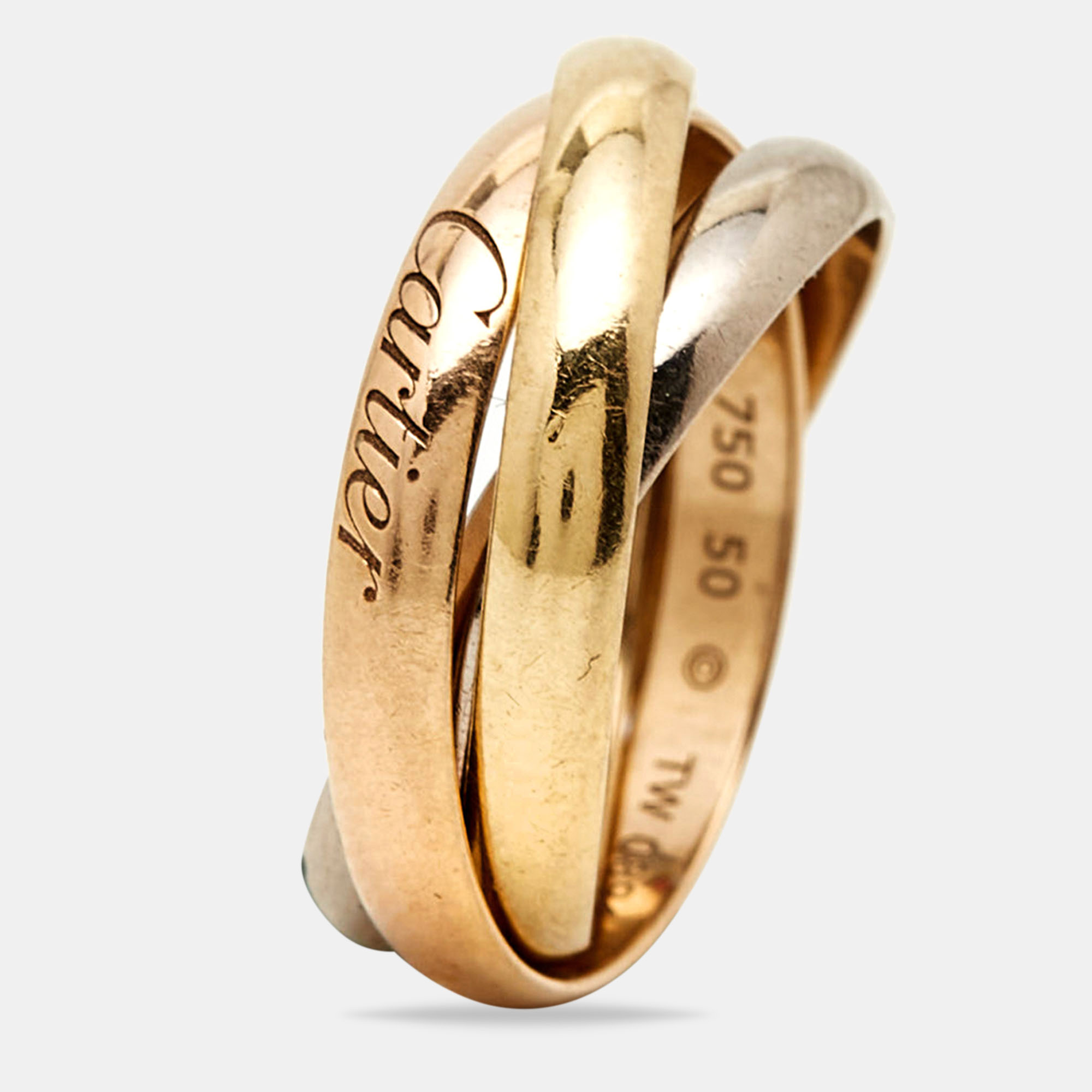 

Cartier Trinity 18k Three Tone Gold Small Model Ring Size