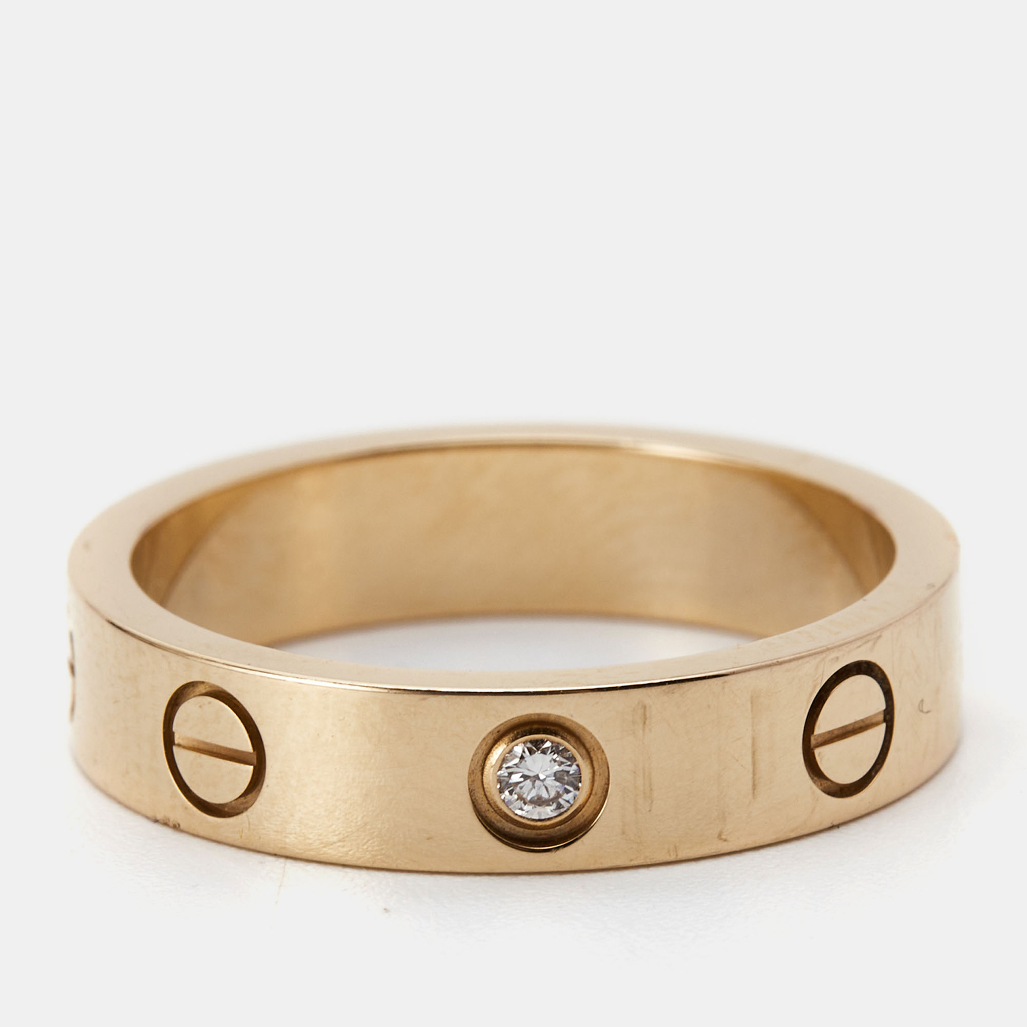 

Cartier Love 1 Diamond 18k Rose Gold Ring Size