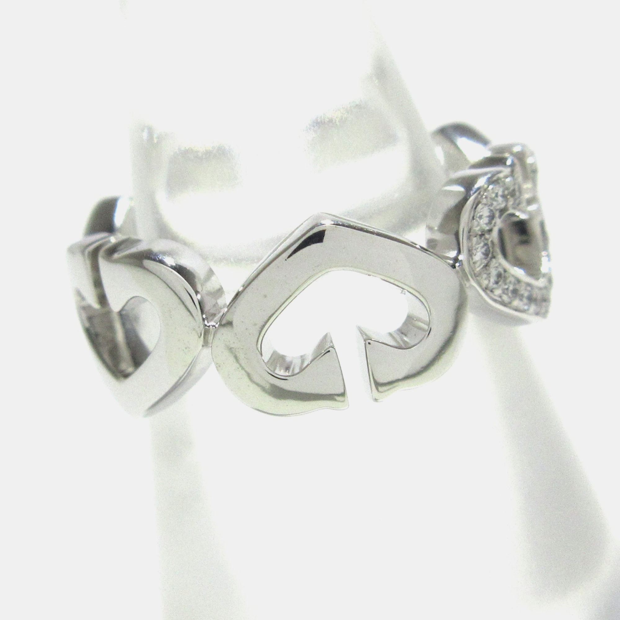 

Cartier 18K White Gold C Heart of Cartier Band Ring EU 50