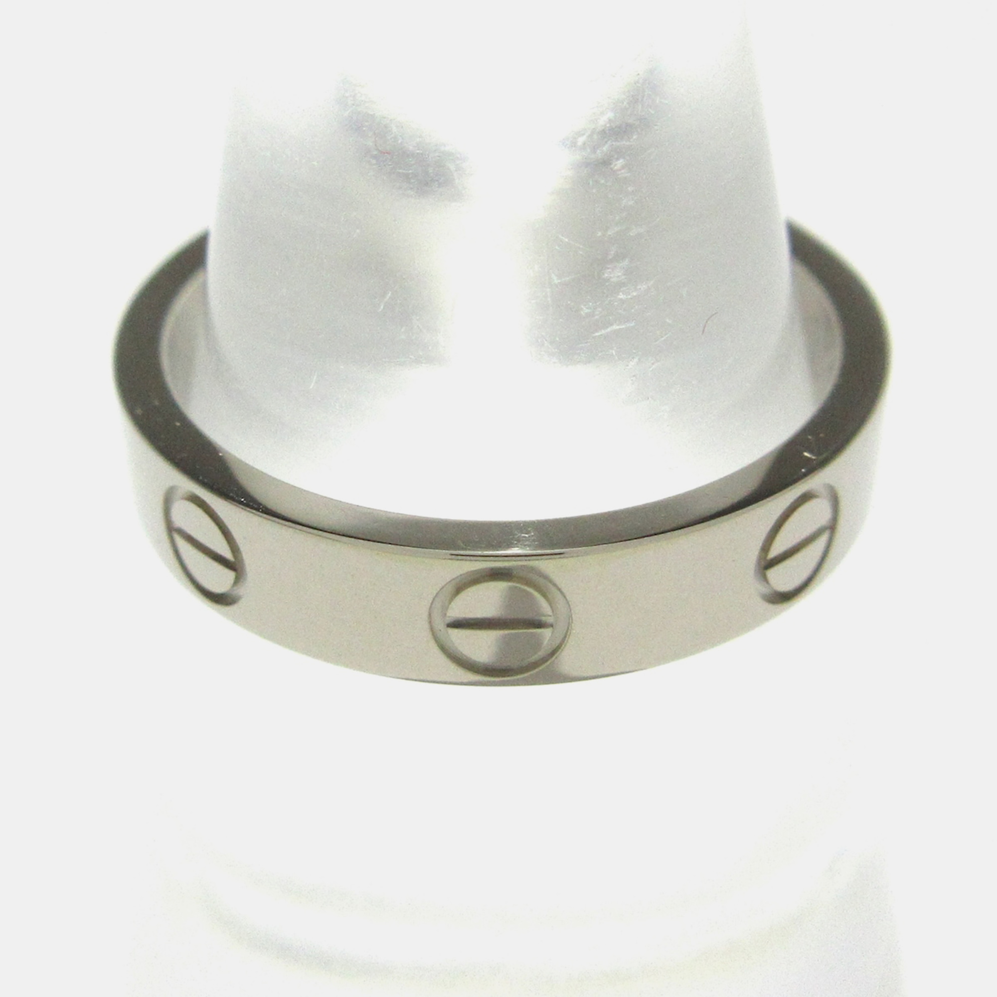 

Cartier 18K White Gold Love Band Ring EU 50