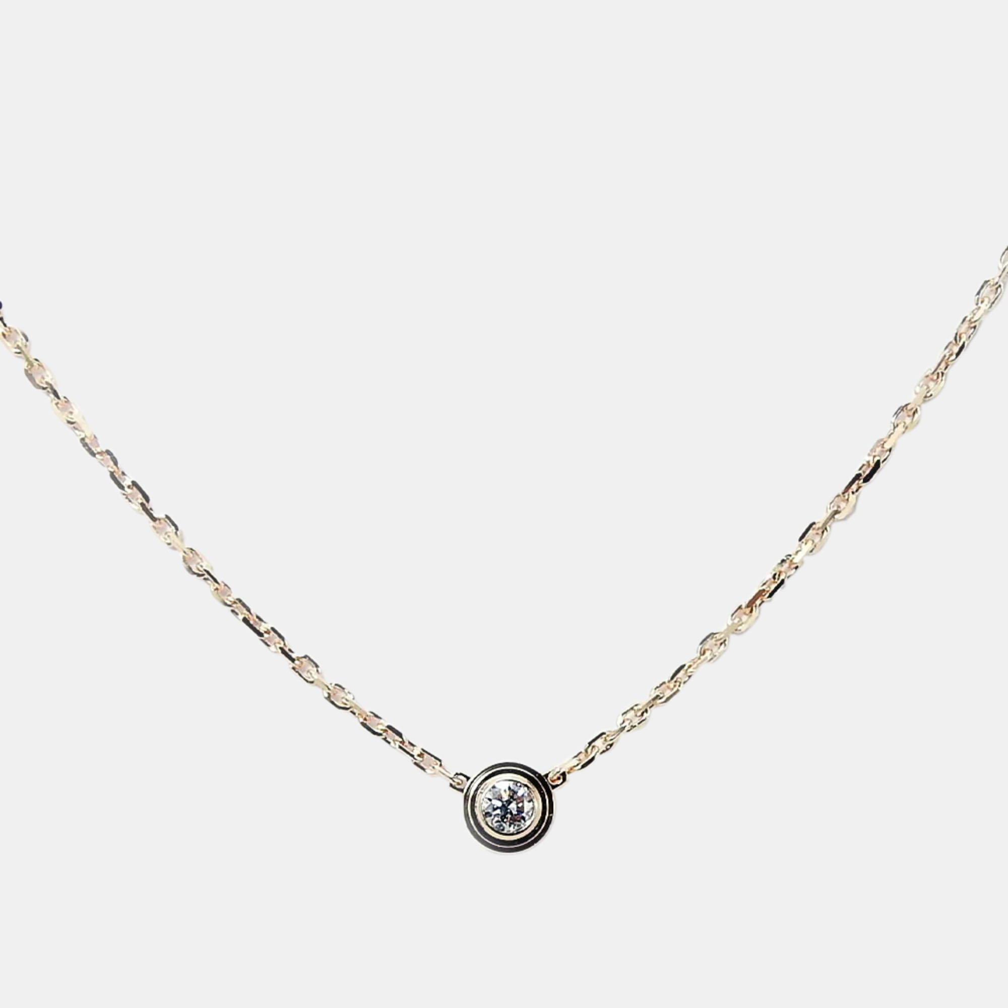 

Cartier 18K Rose Gold and Diamond D'amour Pendant Necklace