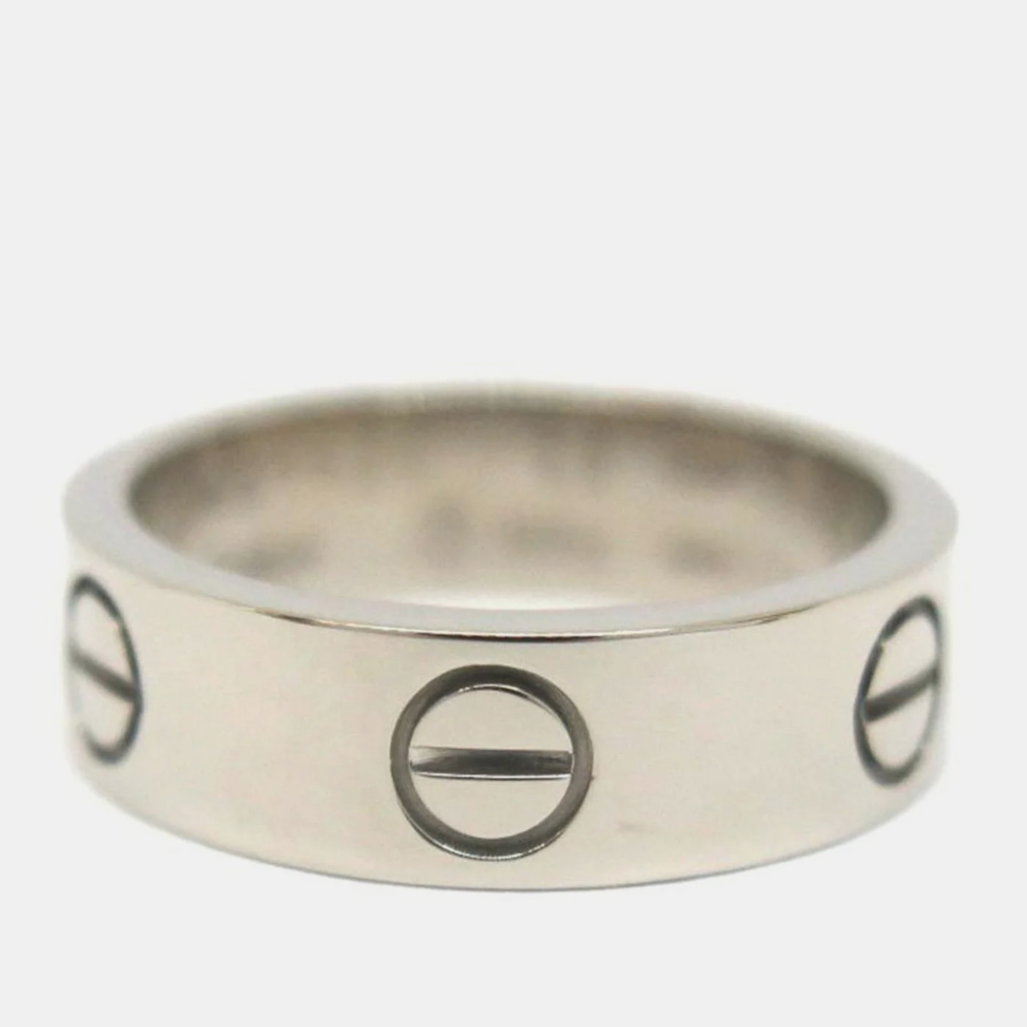 

Cartier 18K White Gold Love Band Ring EU 52