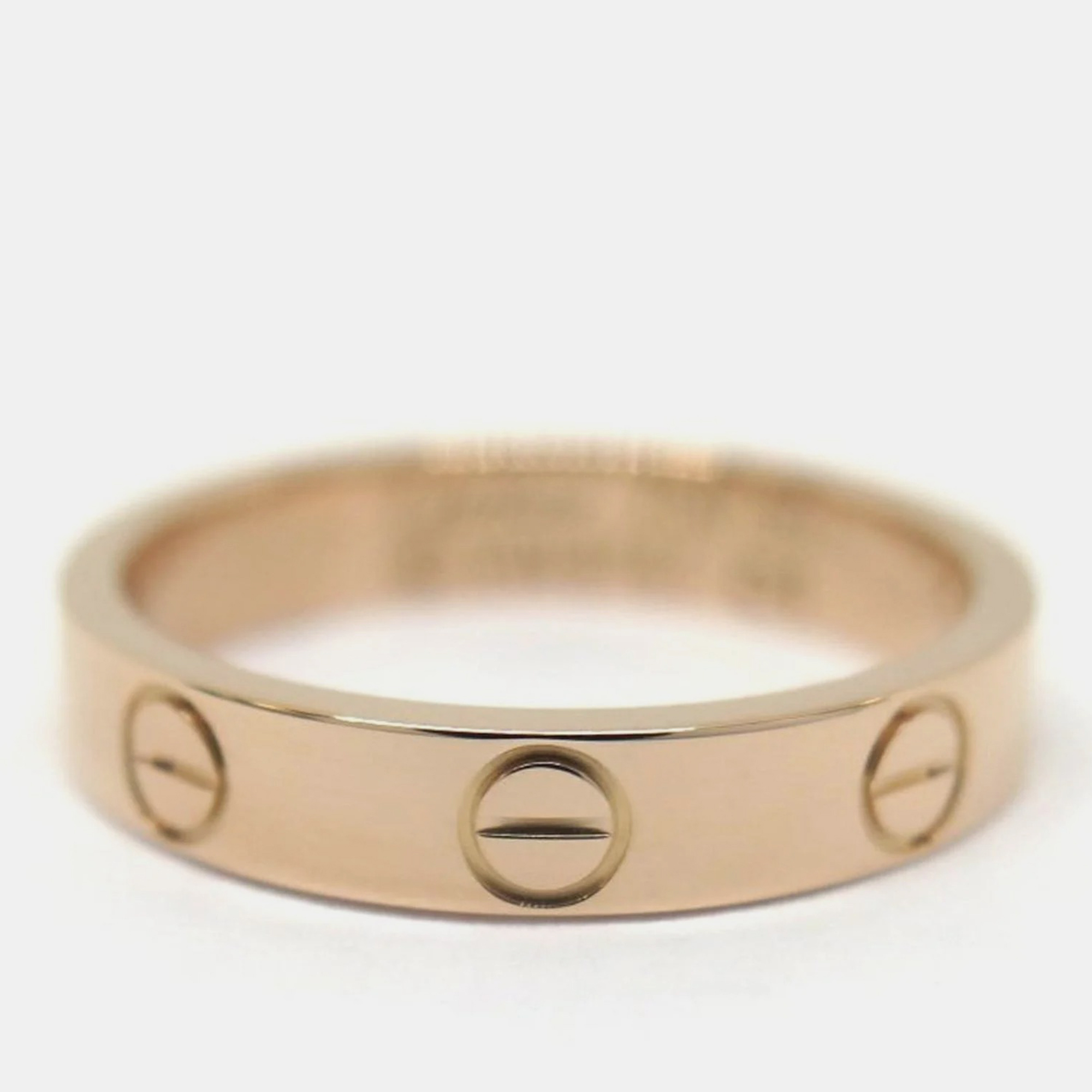 

Cartier 18K Rose Gold Love Band Ring EU 50