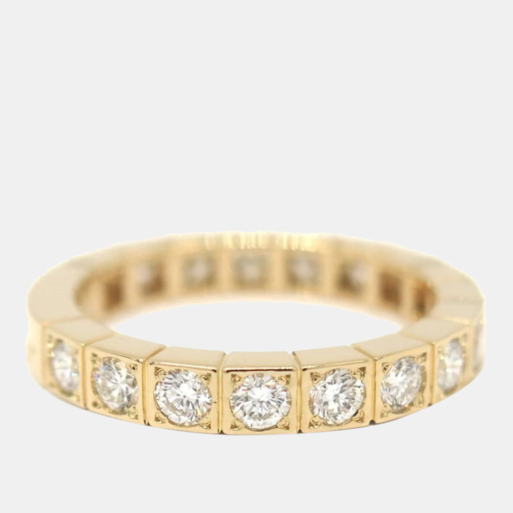 

Cartier 18K Yellow Gold and Diamond Lanieres Band Ring EU 50