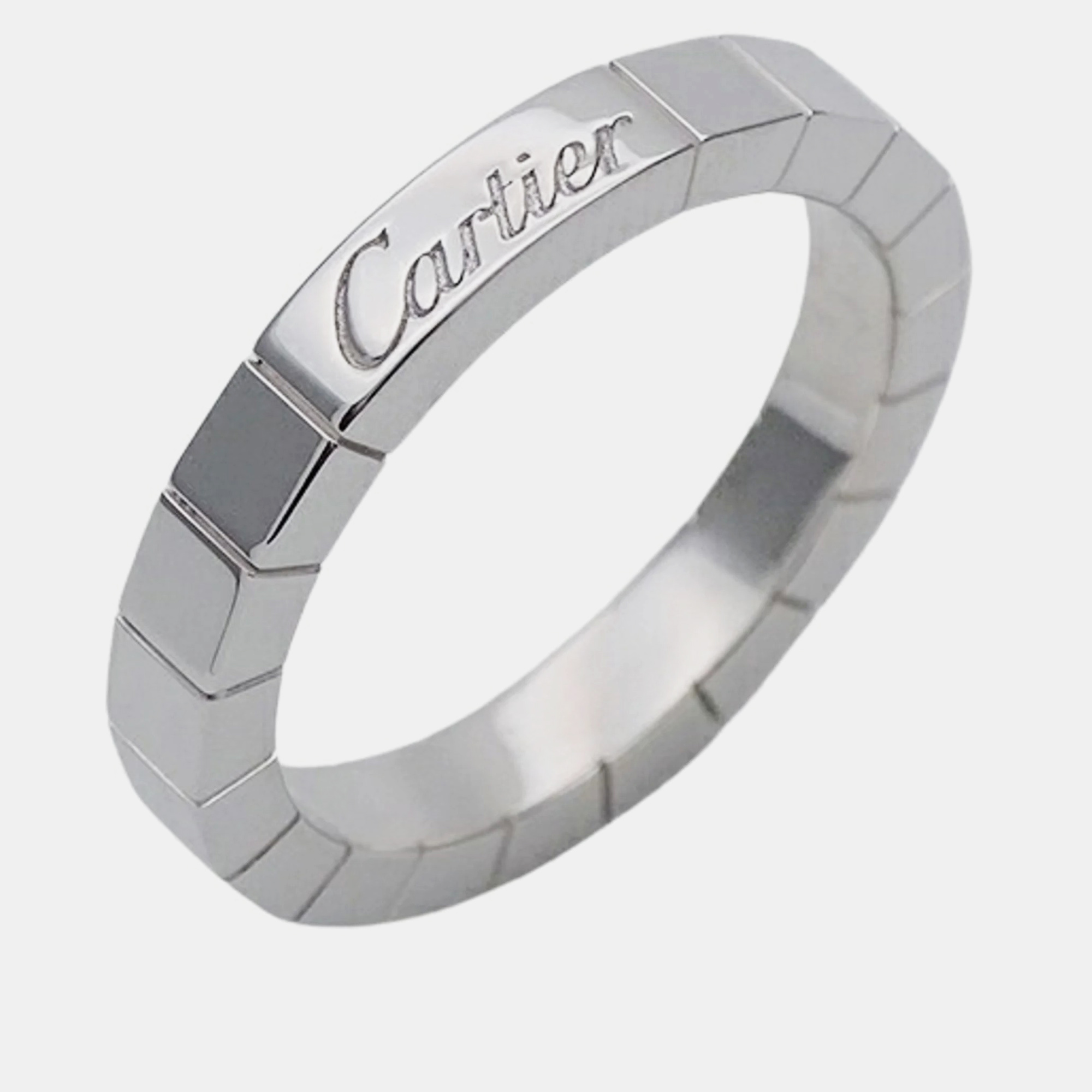 

Cartier 18K White Gold Lanieres Band Ring EU 51