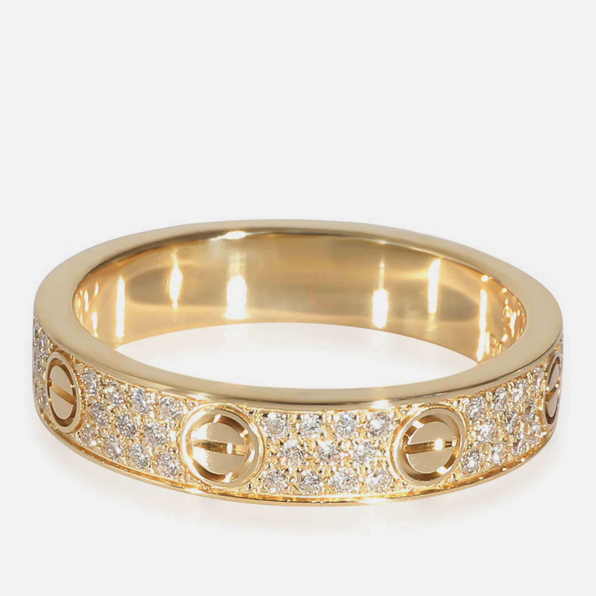 

Cartier Love Pave Diamond Band in 18k Yellow Gold 0.31 CTW