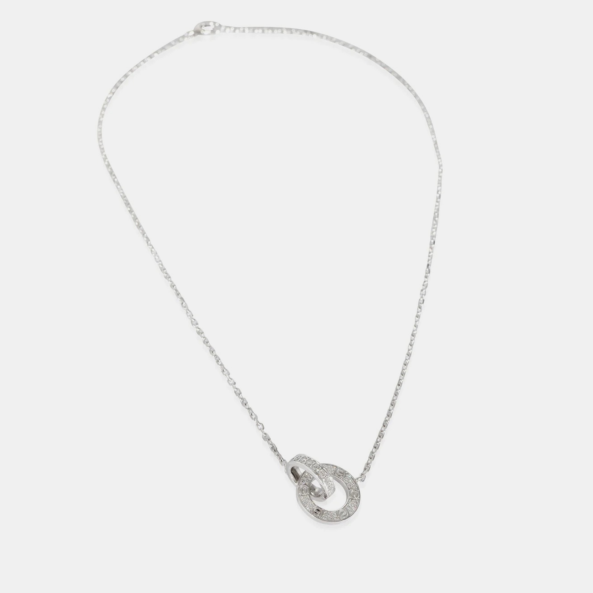 

Cartier Love Necklace in 18k White Gold 0.3 CTW