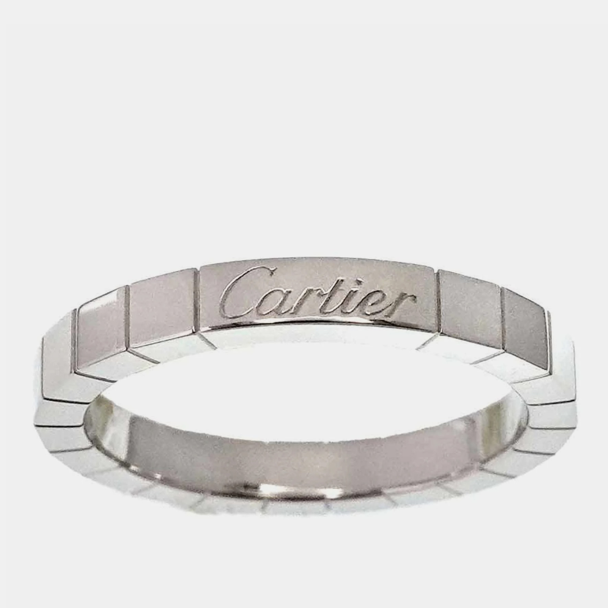 

Cartier 18K White Gold Lanieres Wedding Band Ring EU 59