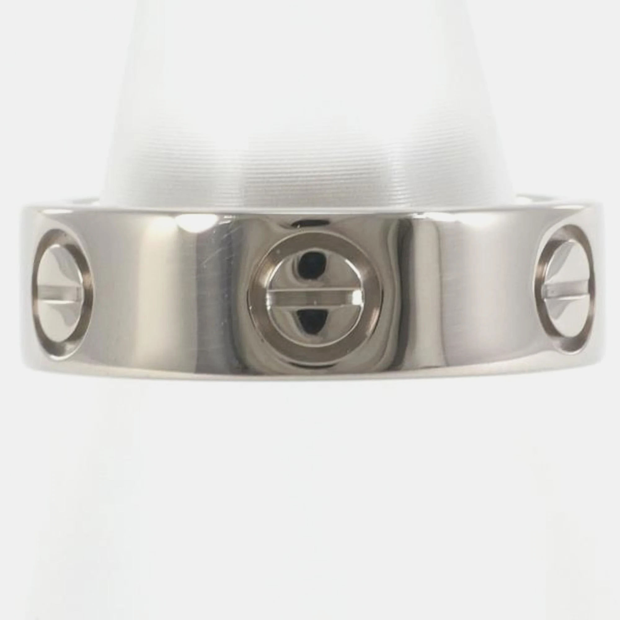 

Cartier 18K White Gold Love Band Ring EU 49