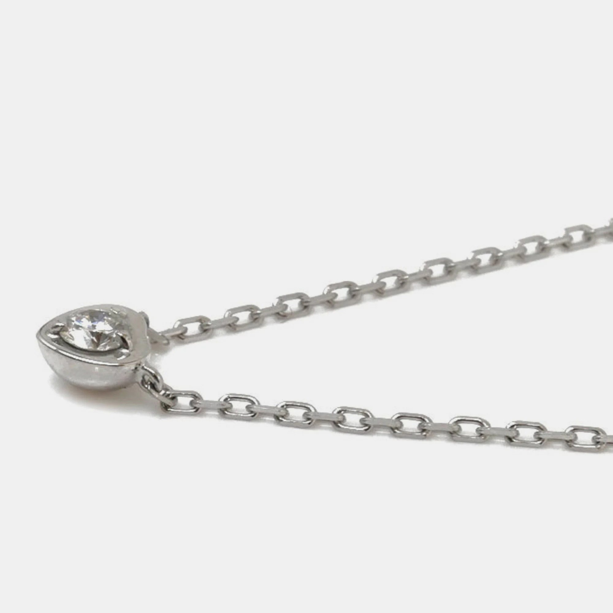 

Cartier 18K White Gold and Diamond D'amour Heart Pendant Necklace